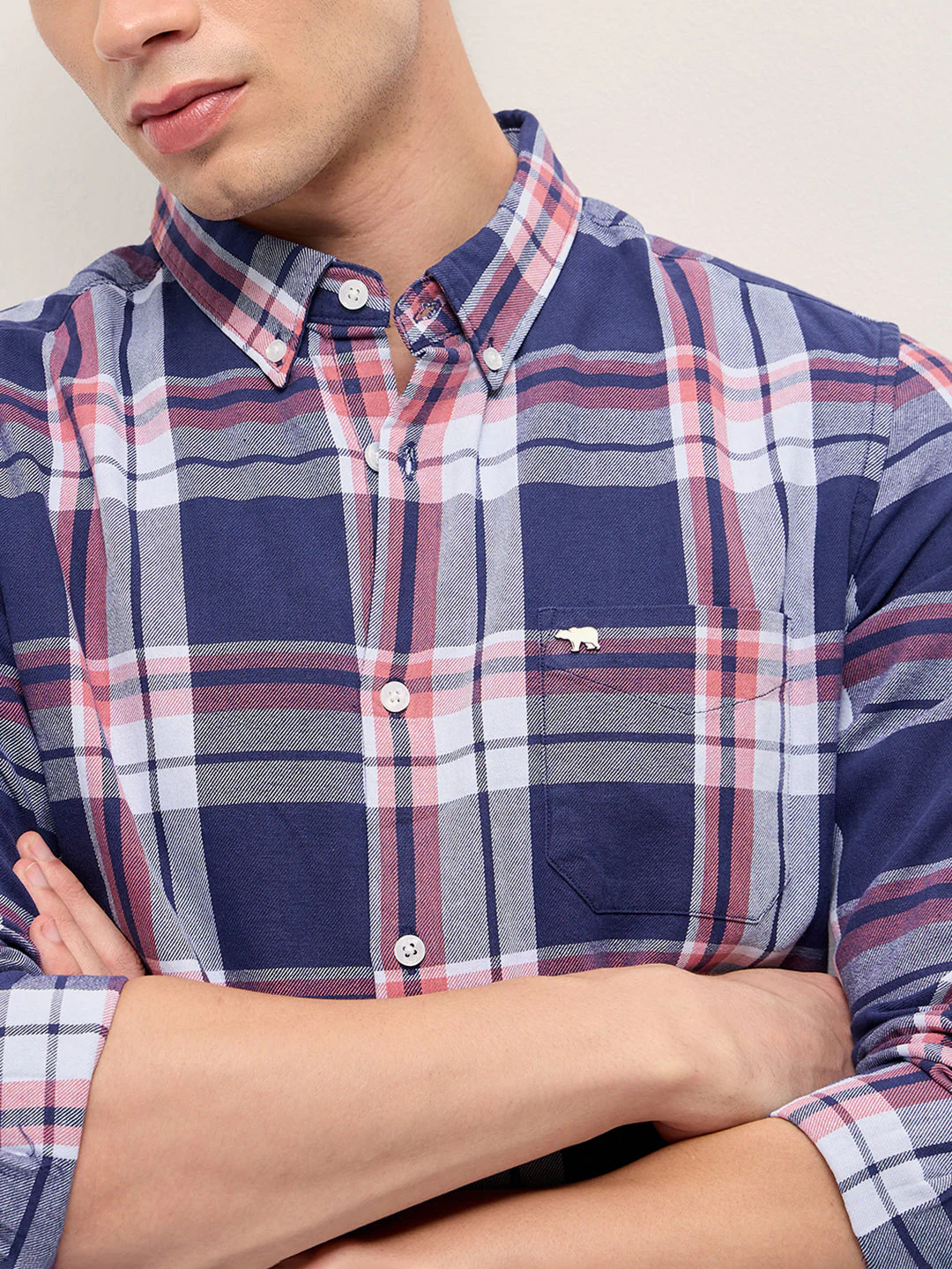 Men Multicolor Checkered Slim Fit Casual Shirt - Image 5