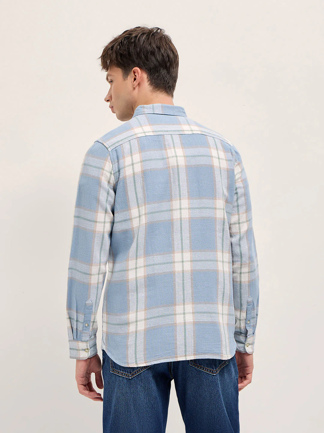 Men Multicolor Checkered Slim Fit Casual Shirt - Image 2