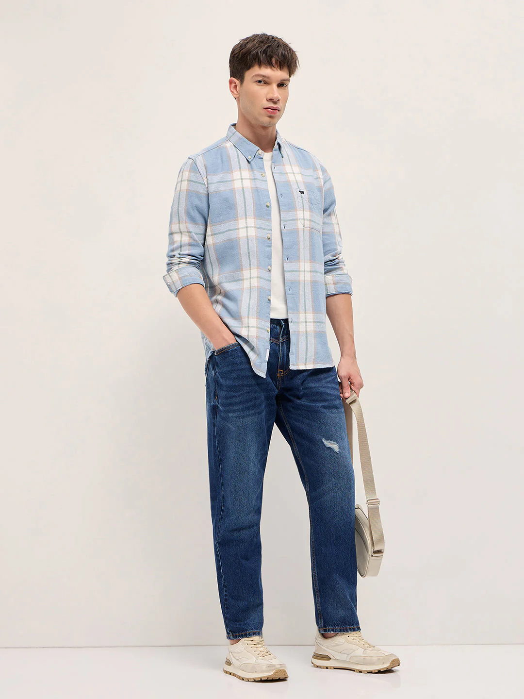 Men Multicolor Checkered Slim Fit Casual Shirt - Image 4