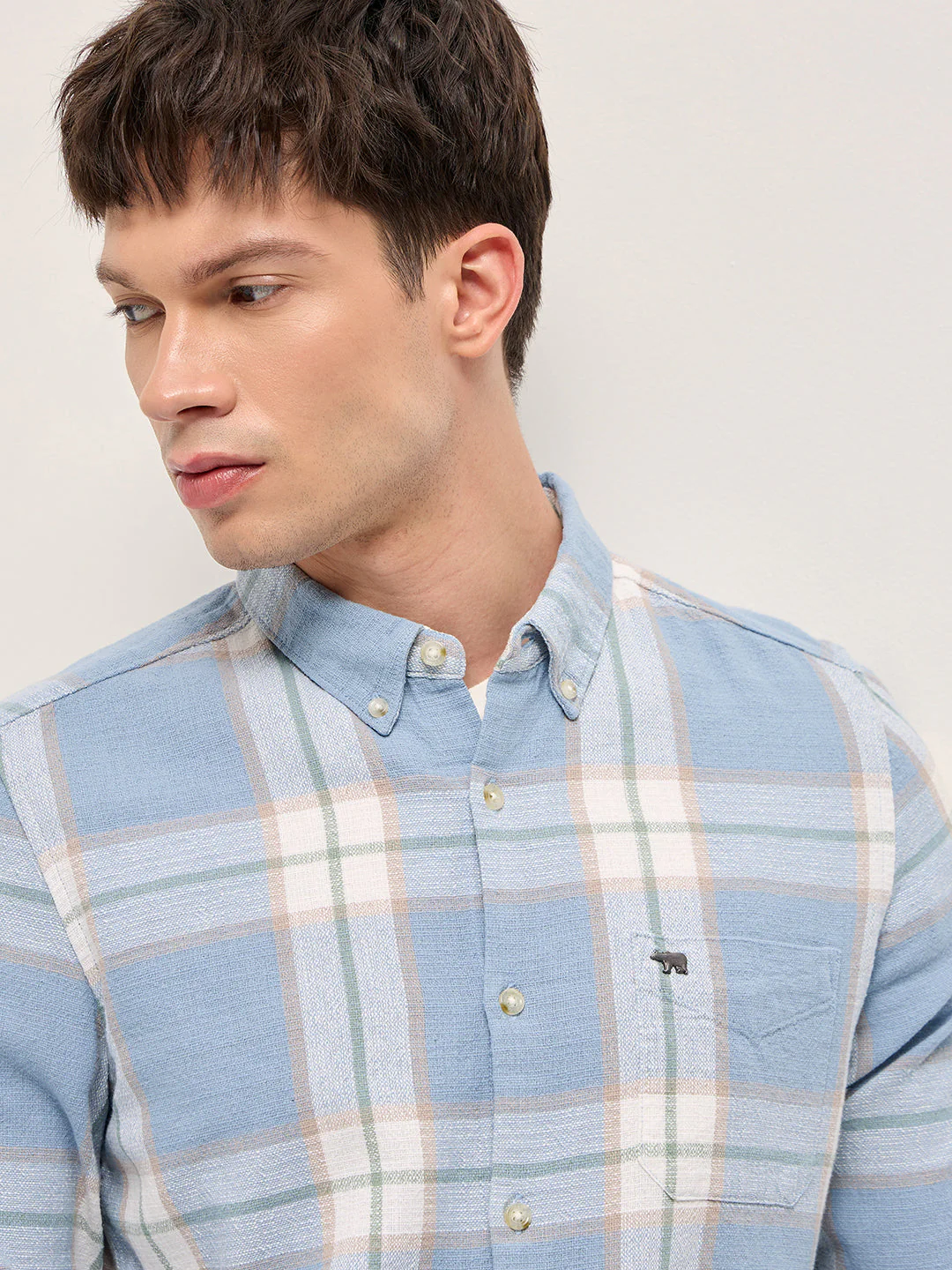 Men Multicolor Checkered Slim Fit Casual Shirt - Image 5