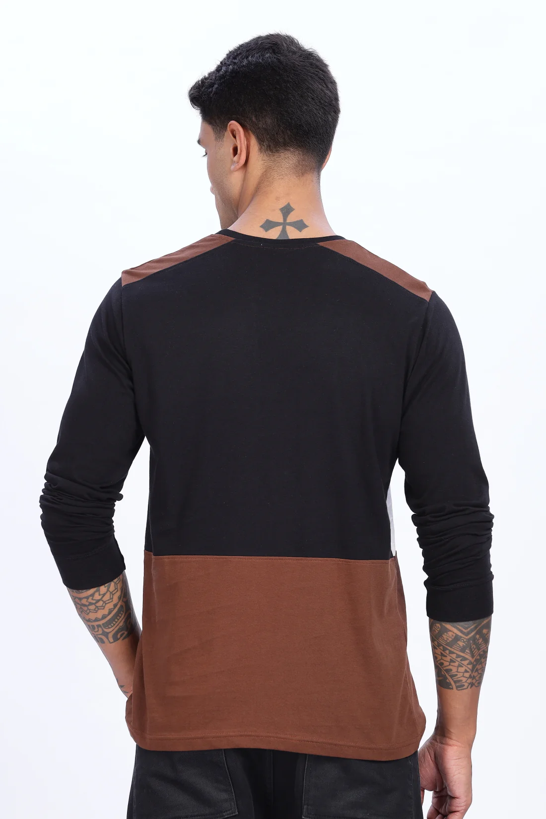Men Multicolor Comfortable & Stylish Regular Fit Full Sleeve Round neck Tshirt - Image 4