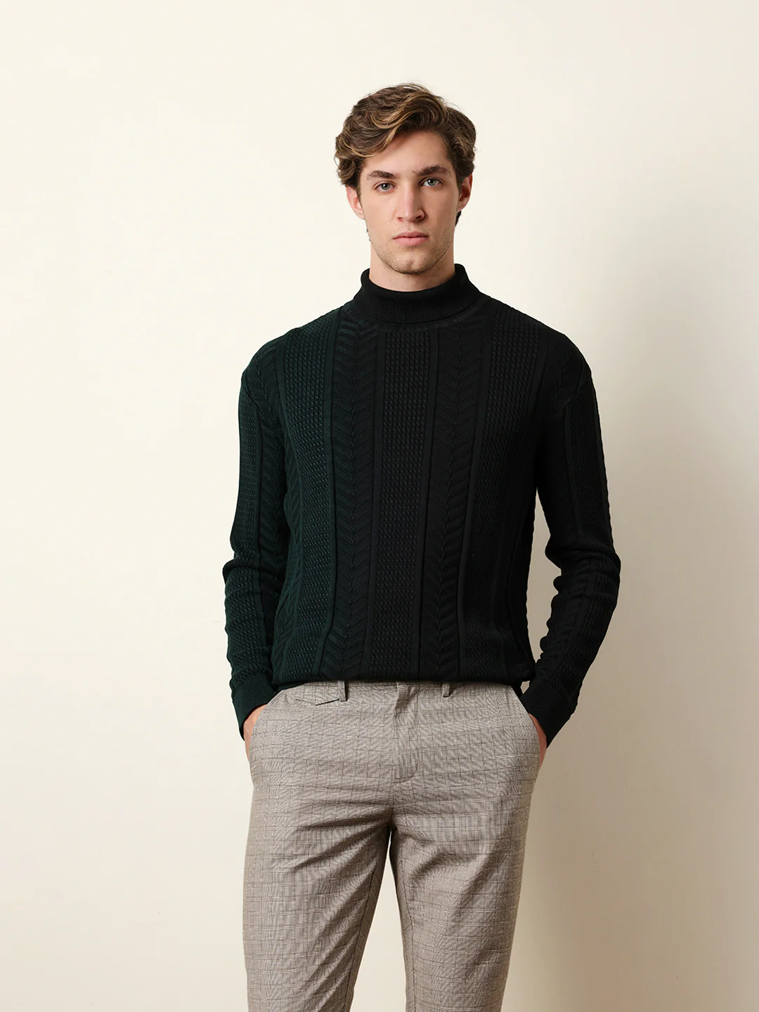 Men Multicolor Full Sleeve Relax T-Shirt - Image 3