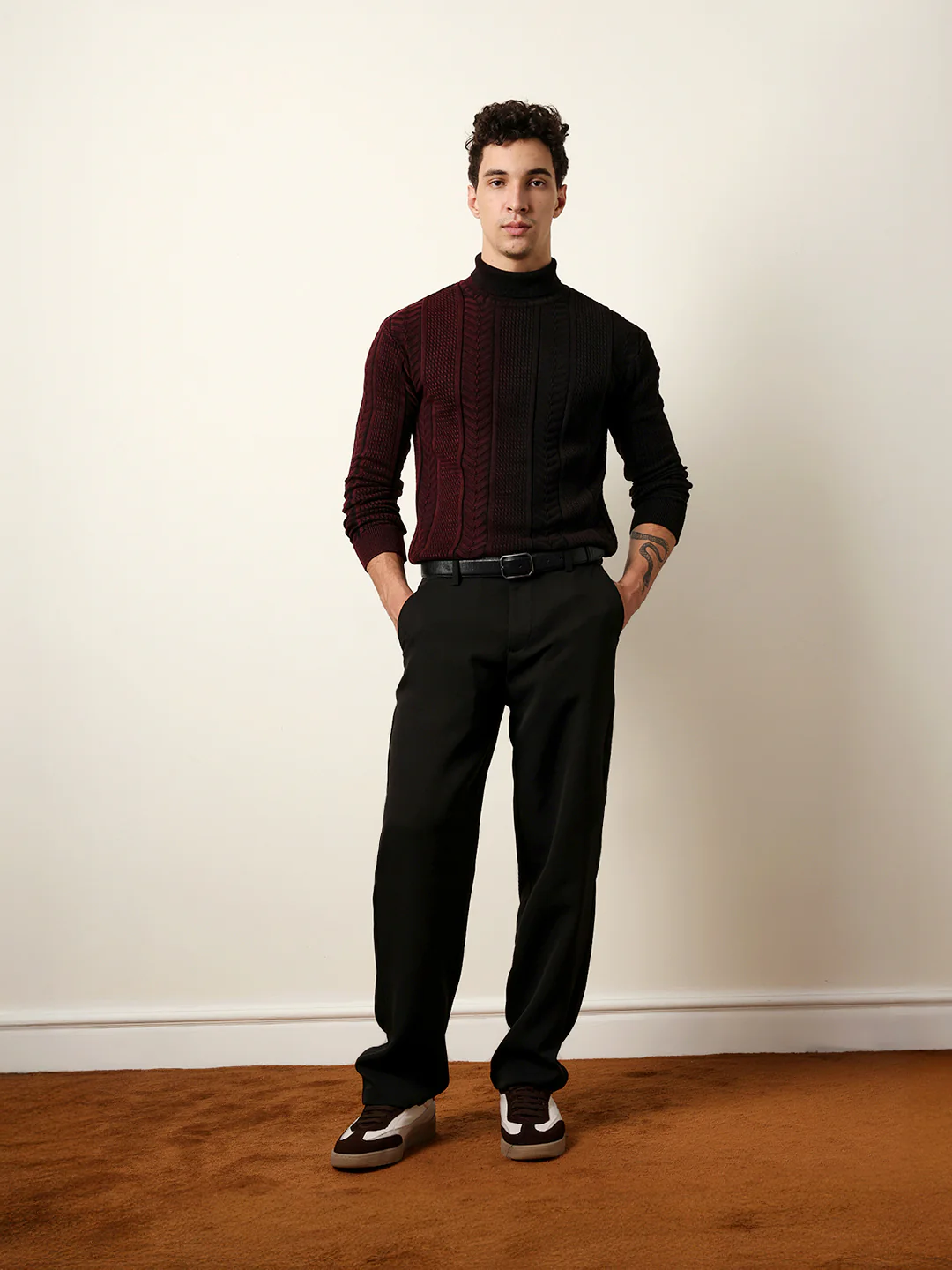 Men Multicolor Full Sleeve Relax T-Shirt - Image 2