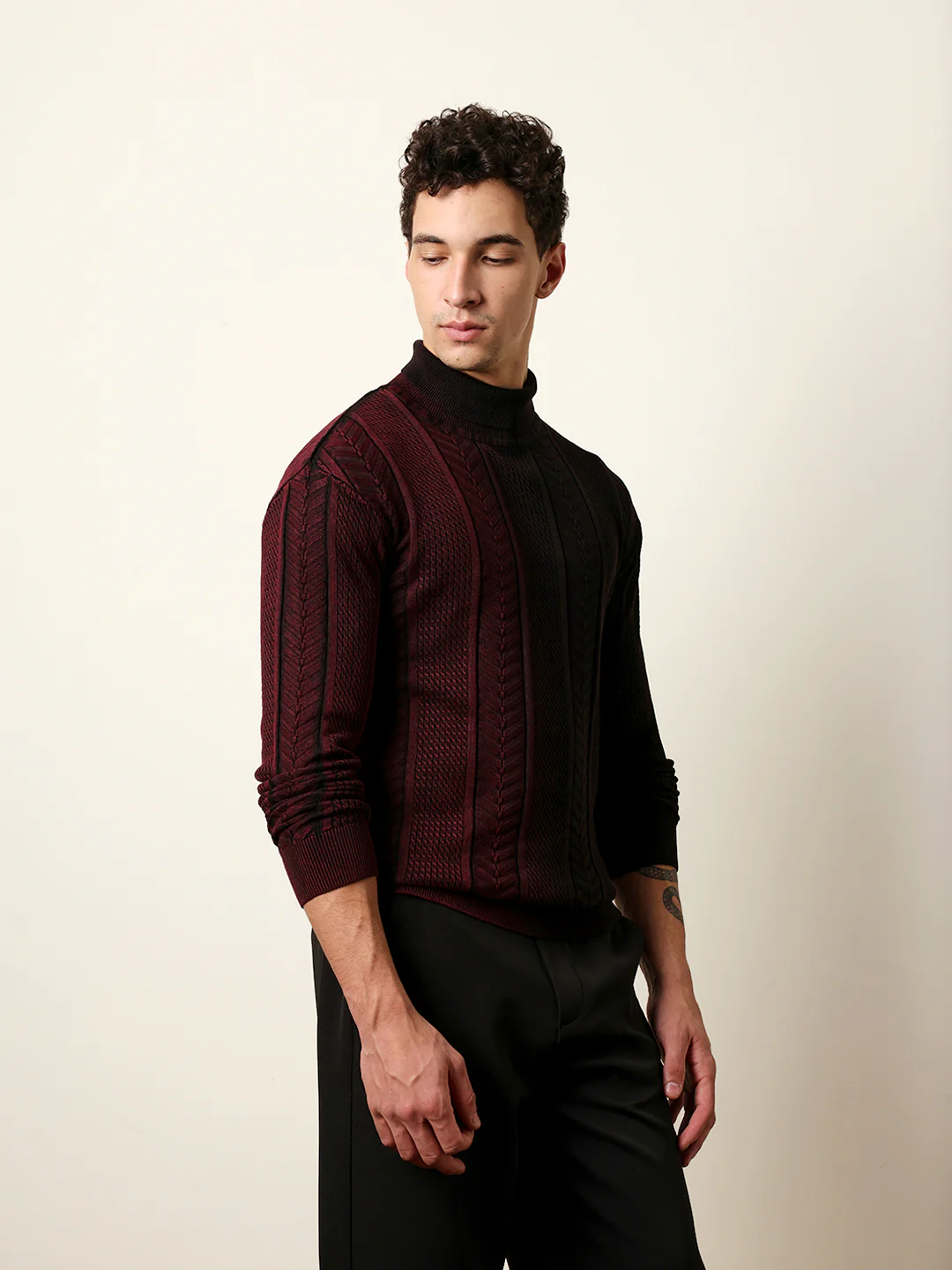 Men Multicolor Full Sleeve Relax T-Shirt - Image 5