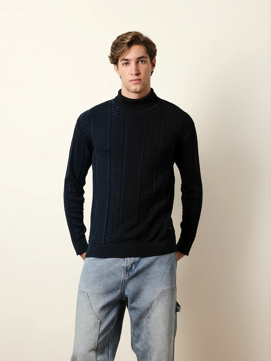Men Multicolor Full Sleeve Relax T-Shirt - Image 3