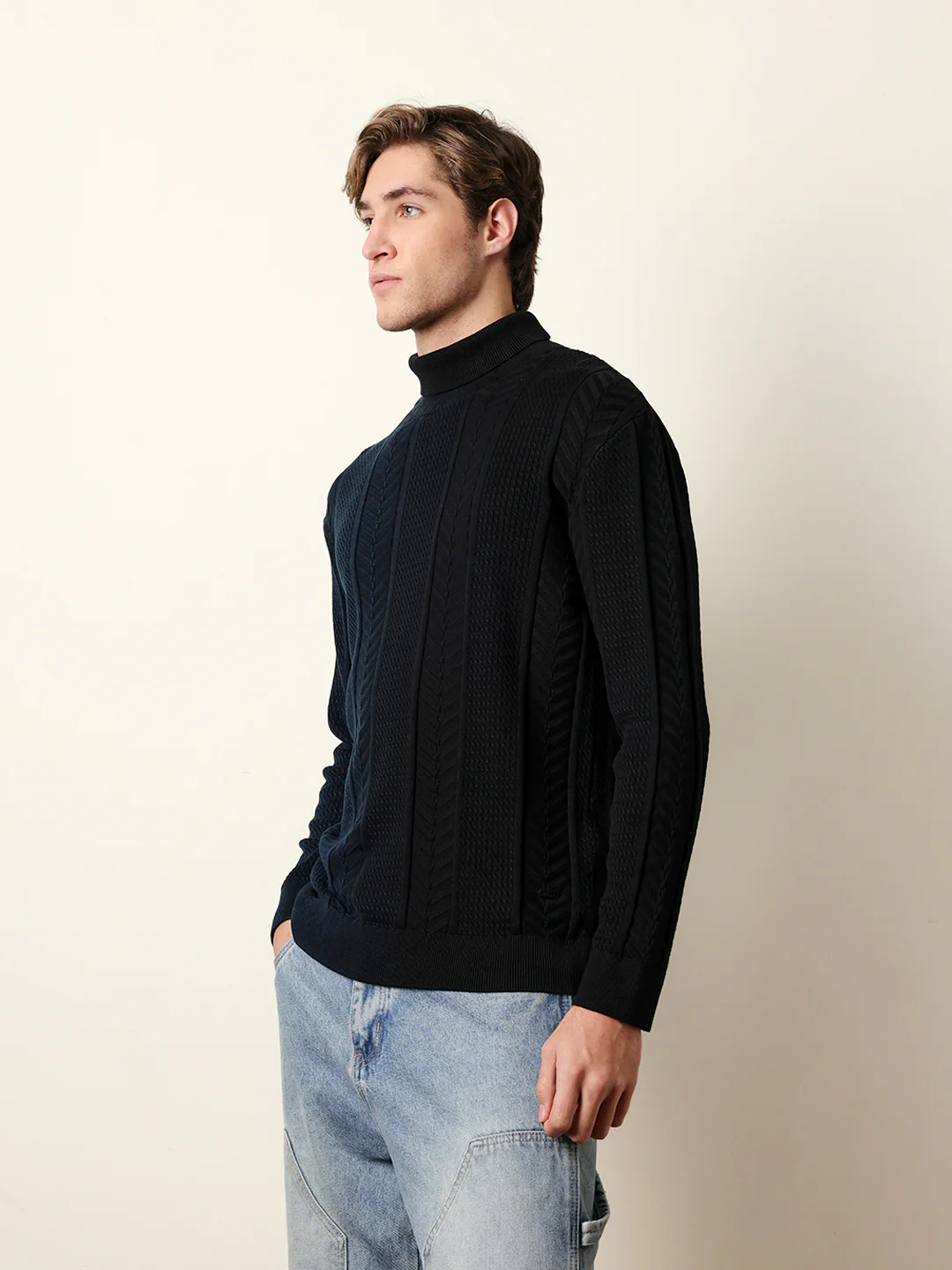 Men Multicolor Full Sleeve Relax T-Shirt - Image 4