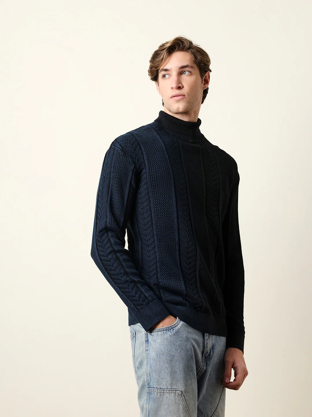 Men Multicolor Full Sleeve Relax T-Shirt - Image 5