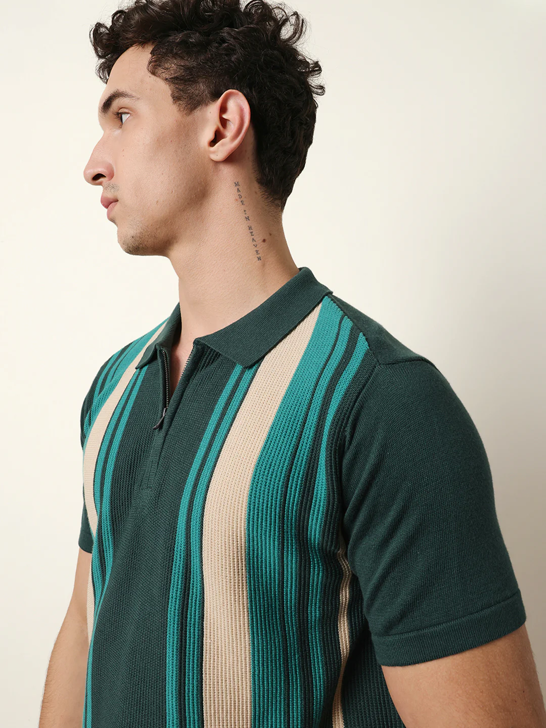 Men Multicolor Half Sleeve Polo T-Shirt - Image 6