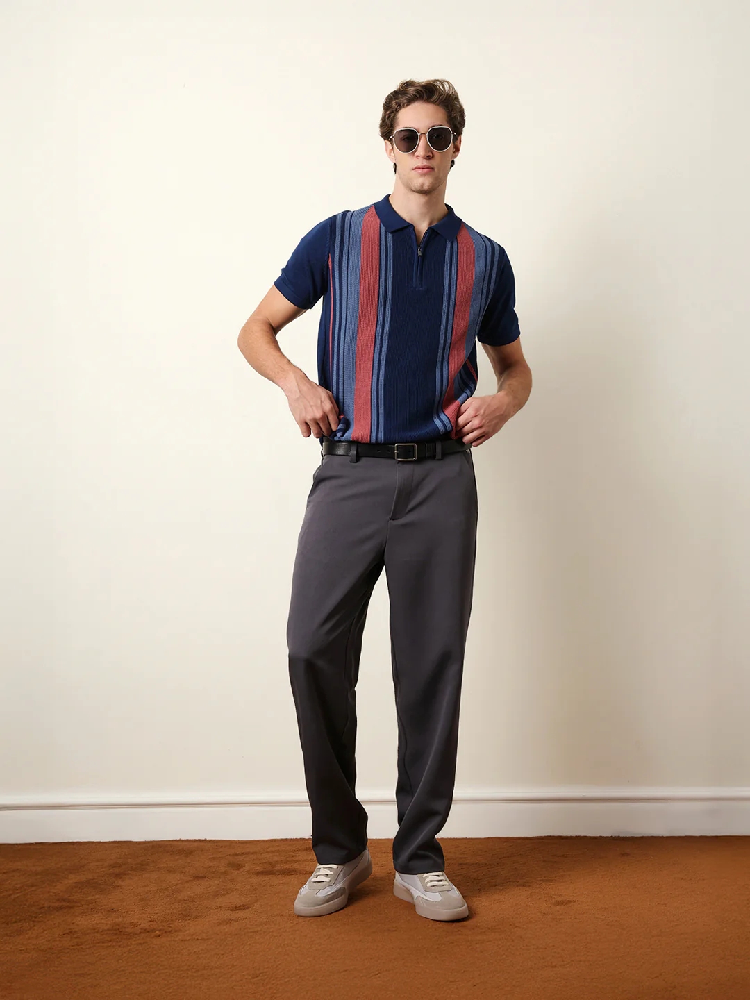 Men Multicolor Half Sleeve Polo T-Shirt - Image 2