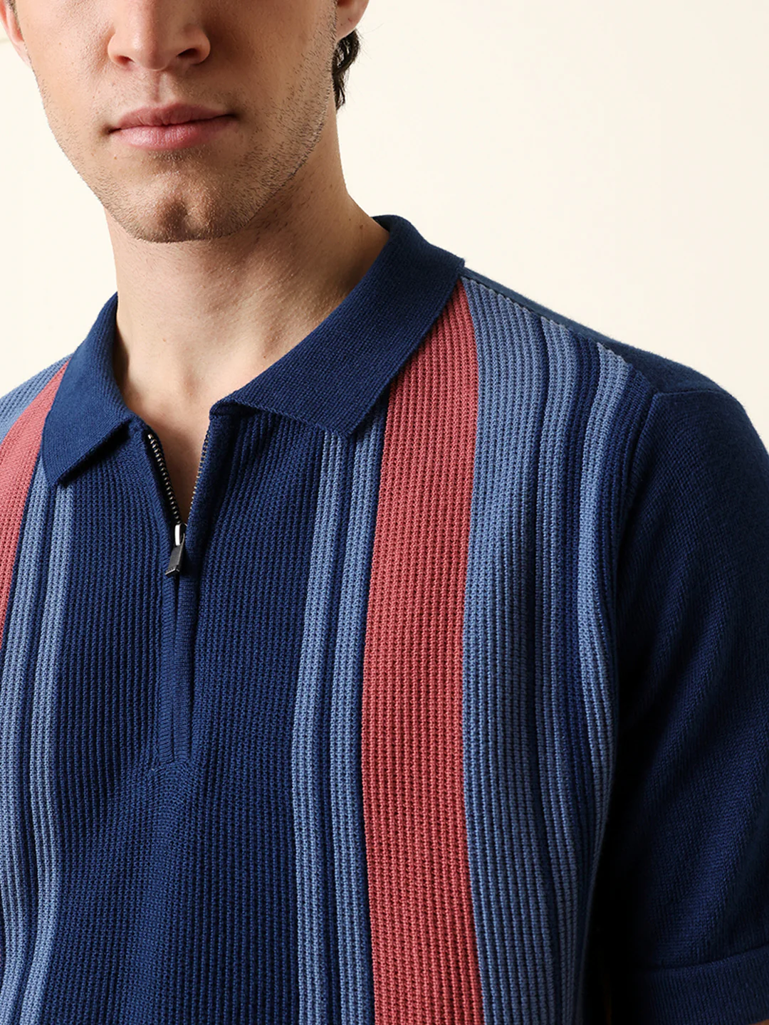 Men Multicolor Half Sleeve Polo T-Shirt - Image 6