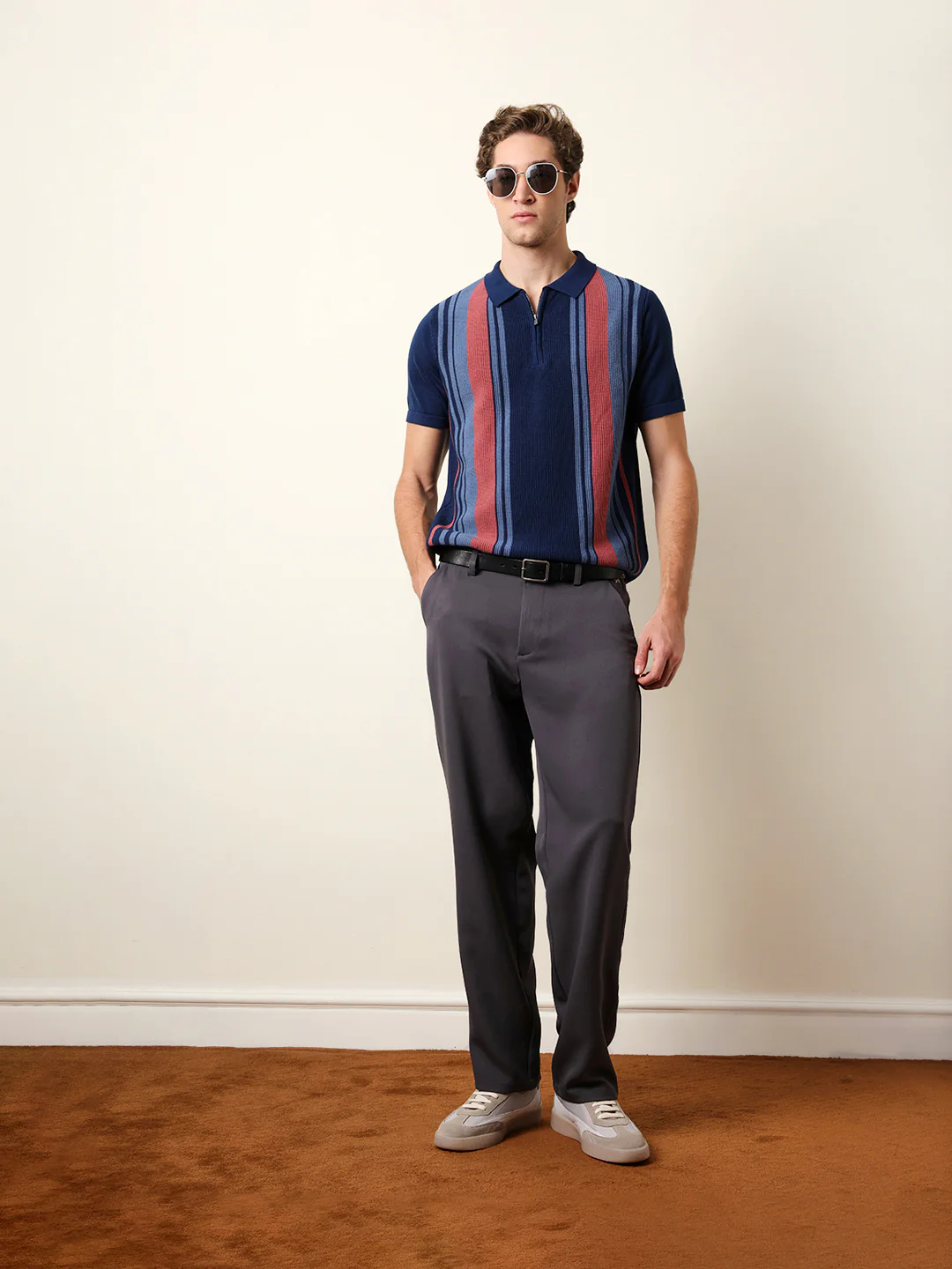 Men Multicolor Half Sleeve Polo T-Shirt - Image 8