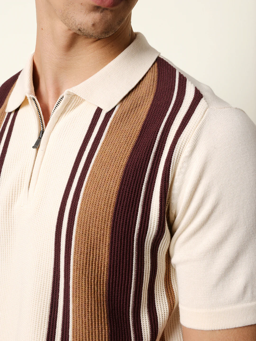 Men Multicolor Half Sleeve Polo T-Shirt - Image 5