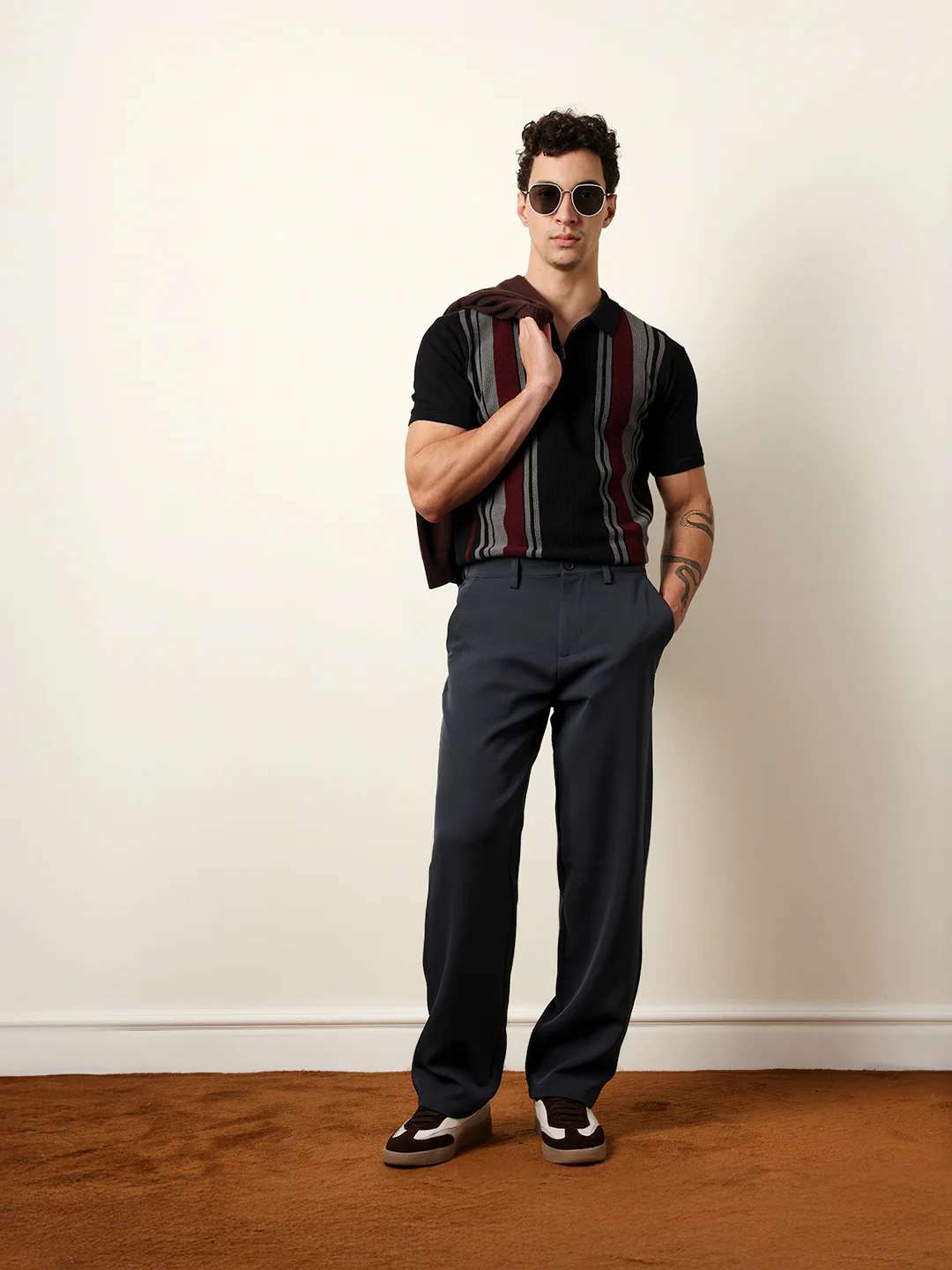 Men Multicolor Half Sleeve Polo T-Shirt - Image 2