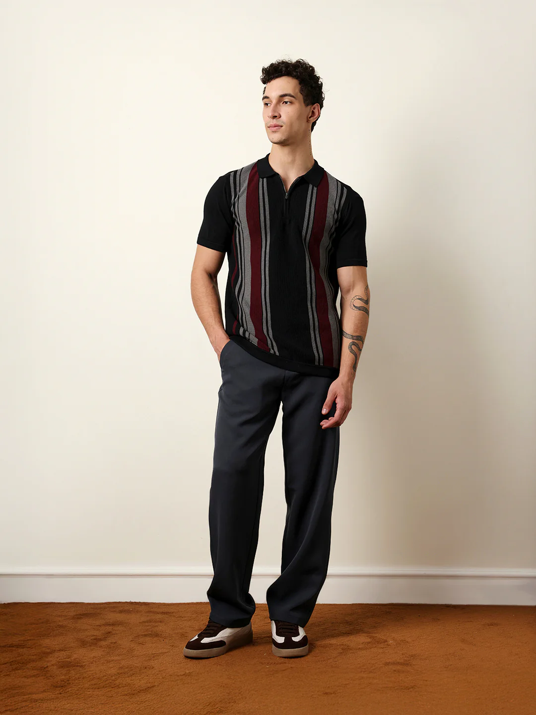Men Multicolor Half Sleeve Polo T-Shirt - Image 8