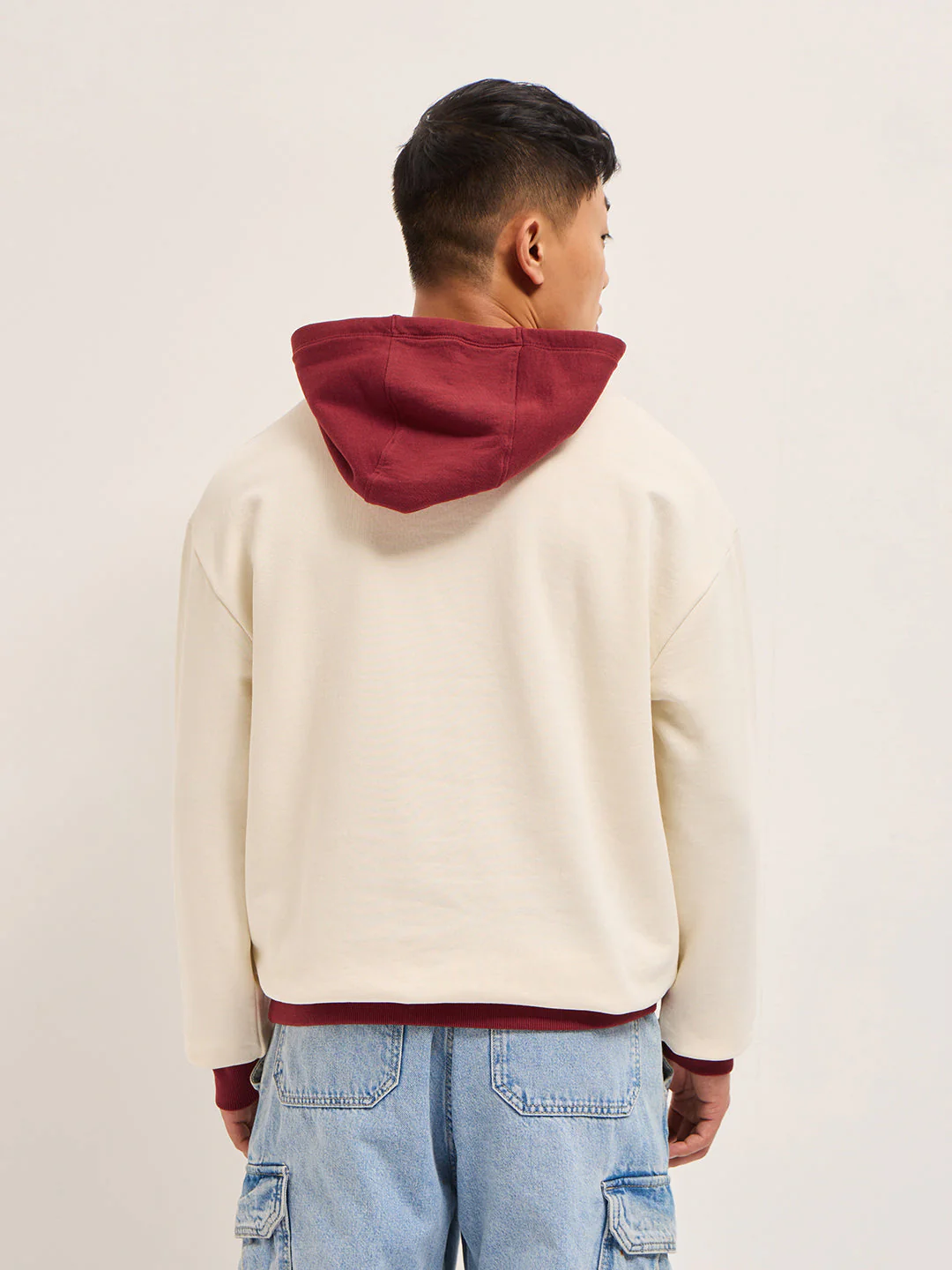 Men Multicolor Relaxed Fit Hoodie - Image 2