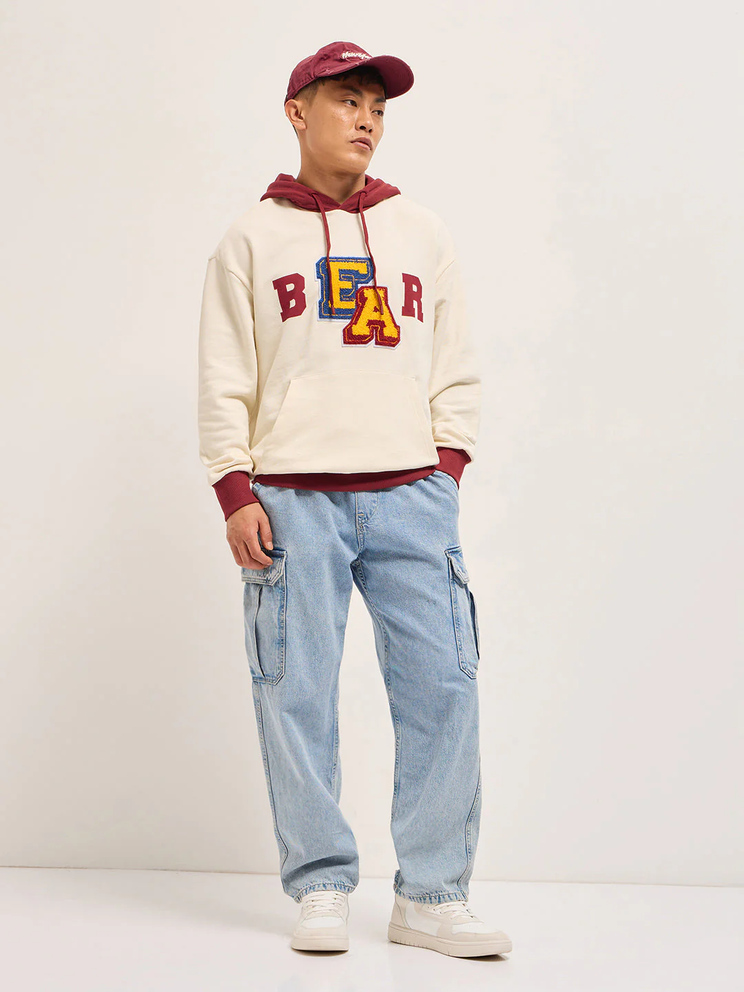 Men Multicolor Relaxed Fit Hoodie - Image 4