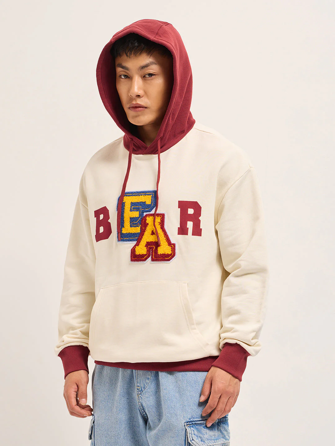 Men Multicolor Relaxed Fit Hoodie - Image 6