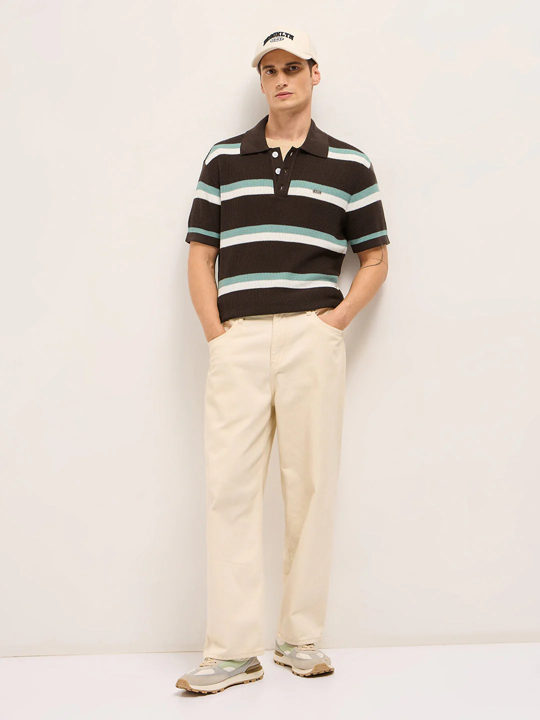 Men Multicolor Relaxed Fit Polo - Image 4