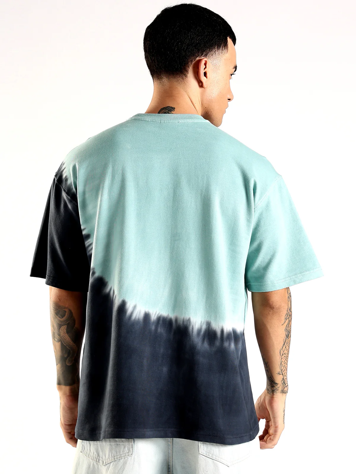 Men Multicolor Trendy Oversized Baggy Fit Drop Shoulder T-Shirt - Image 4