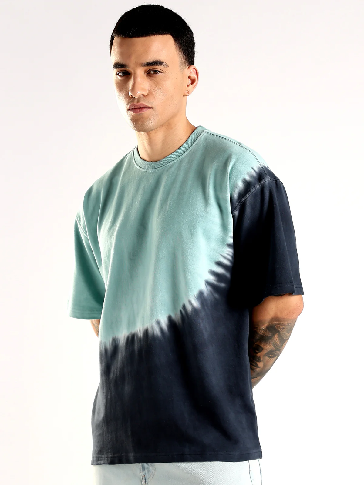 Men Multicolor Trendy Oversized Baggy Fit Drop Shoulder T-Shirt - Image 6