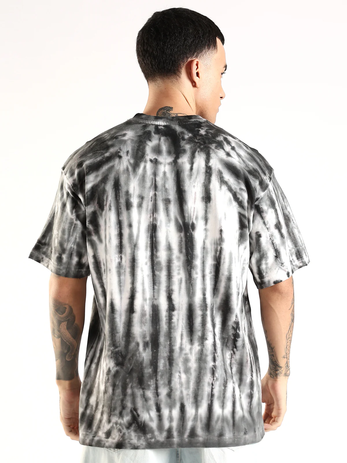Men Multicolor Trendy Oversized French Terry T-Shirt - Image 4