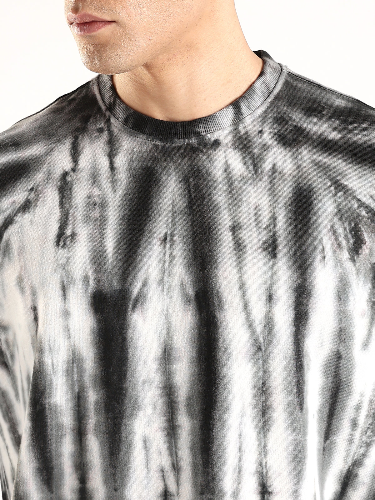Men Multicolor Trendy Oversized French Terry T-Shirt - Image 5