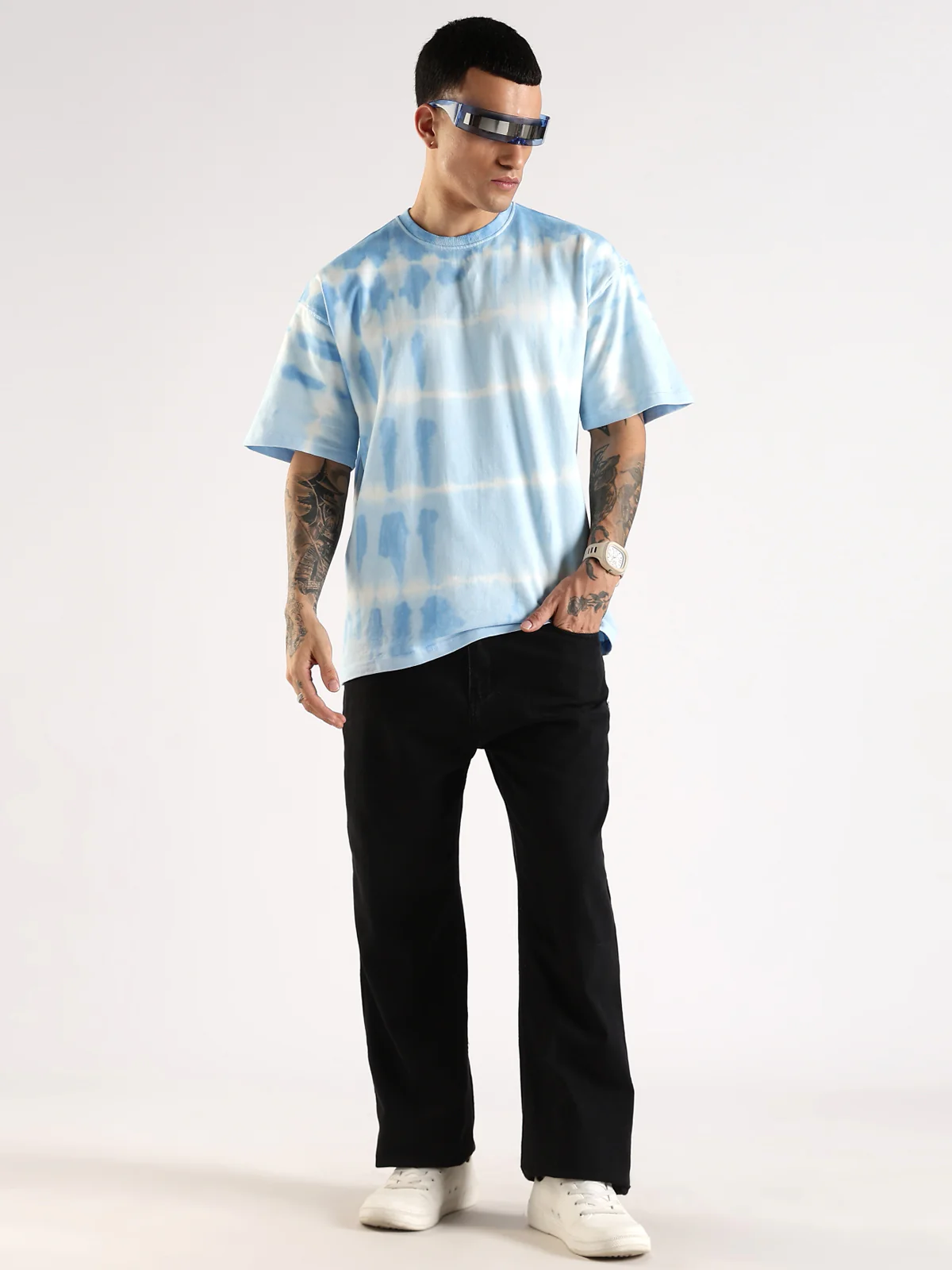 Men Multicolor Trendy Oversized T-Shirt - Image 2
