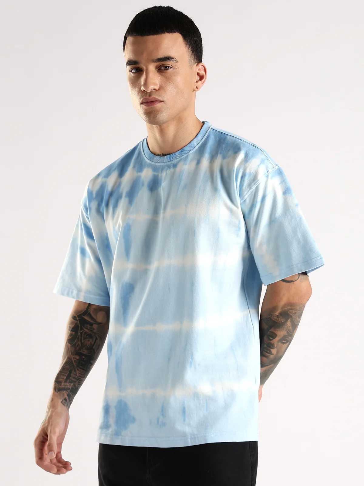 Men Multicolor Trendy Oversized T-Shirt - Image 3