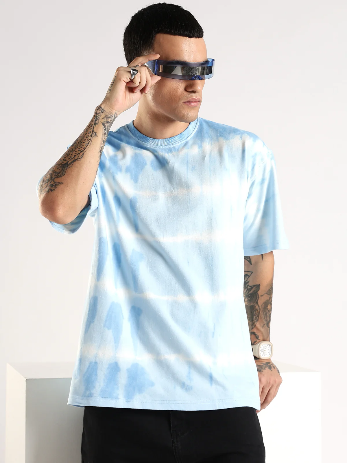 Men Multicolor Trendy Oversized T-Shirt - Image 6