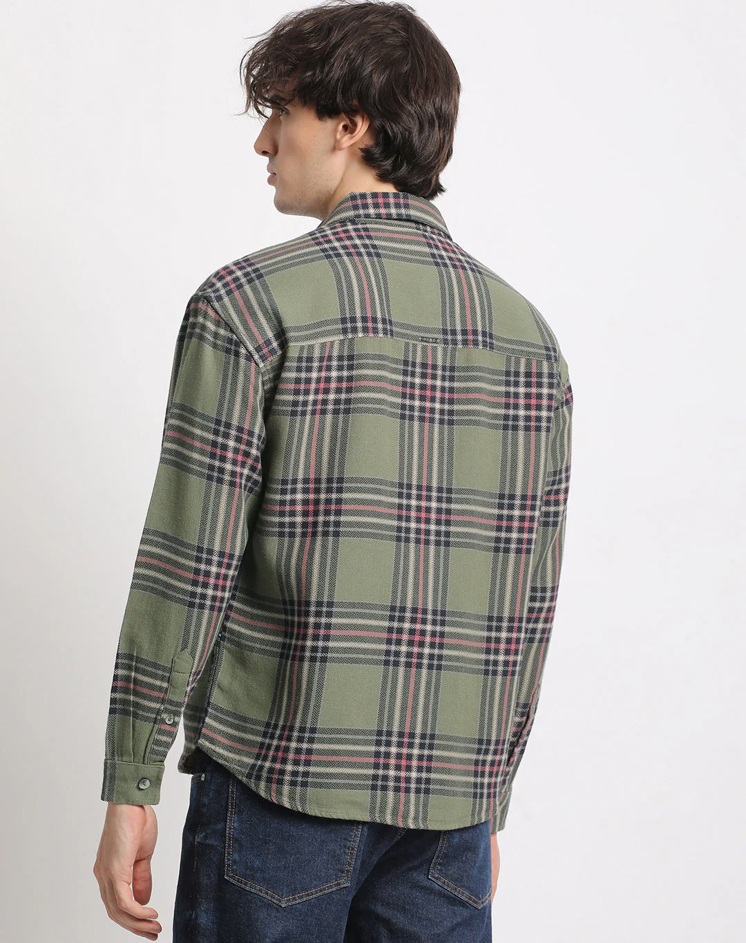 Men  Multicolored Checked Relaxed Fit Casual Shirt - Image 4