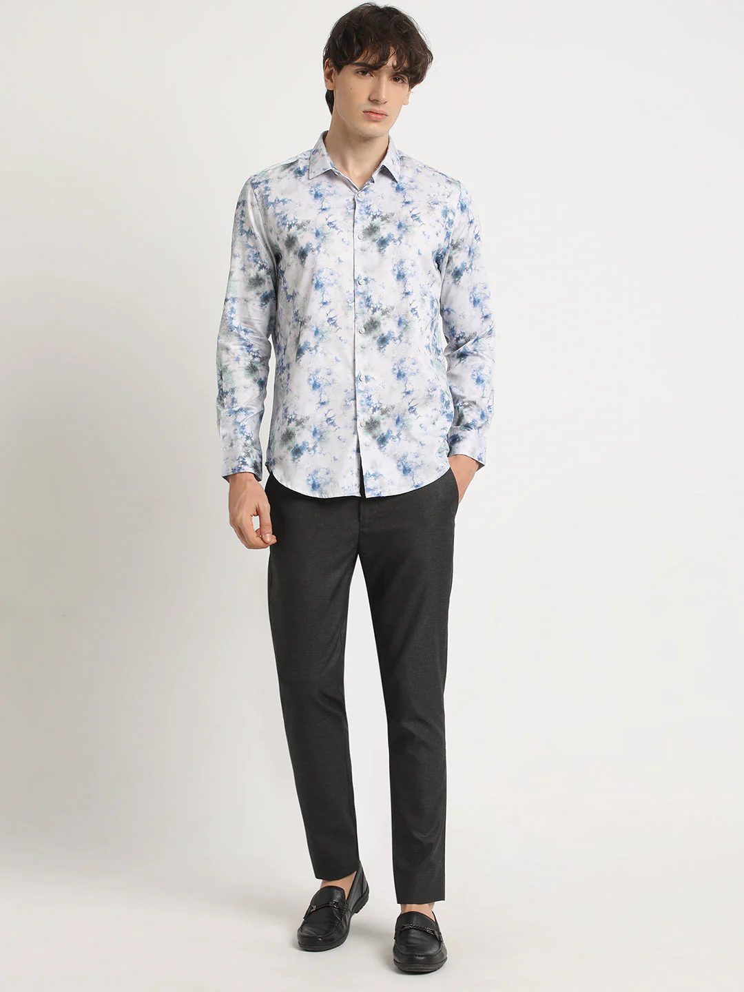 Men Multicolour Printed Slim Fit Cotton Casual Shirt - Image 5
