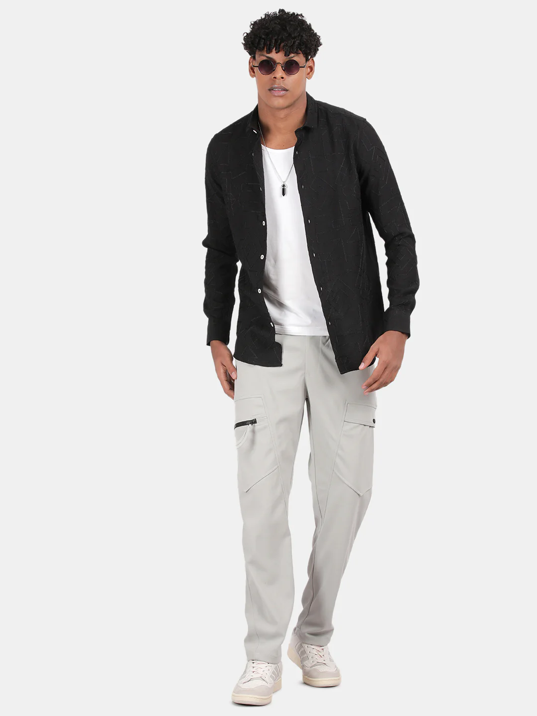 Men Black Slim Fit Shirt - Image 5