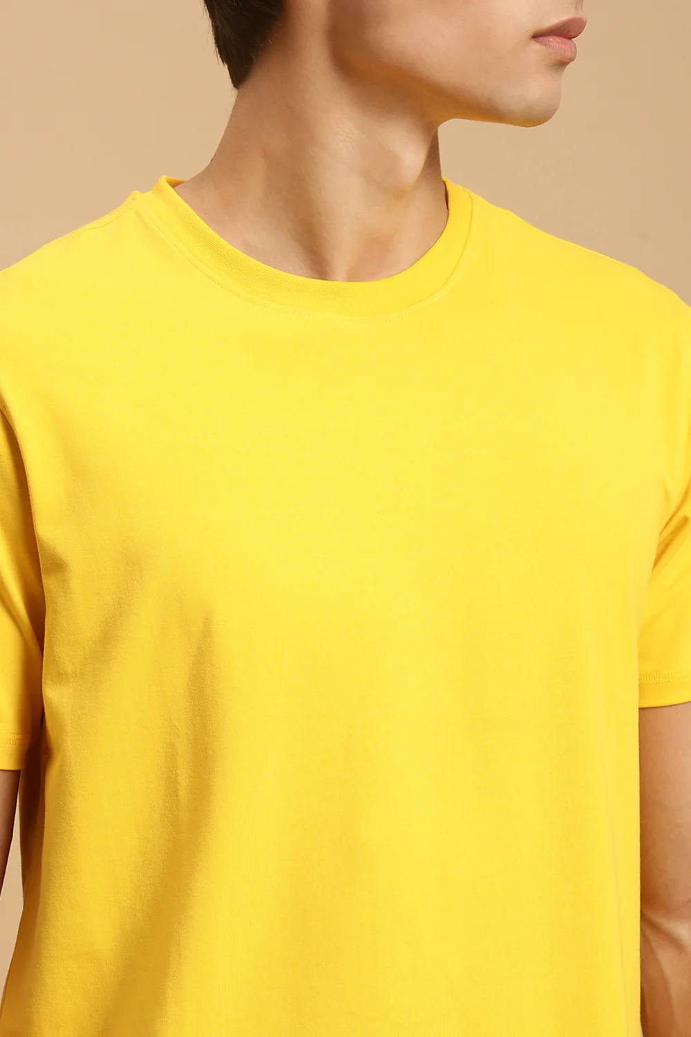 Men Mustard Half Sleeve T-Shirt - Image 4