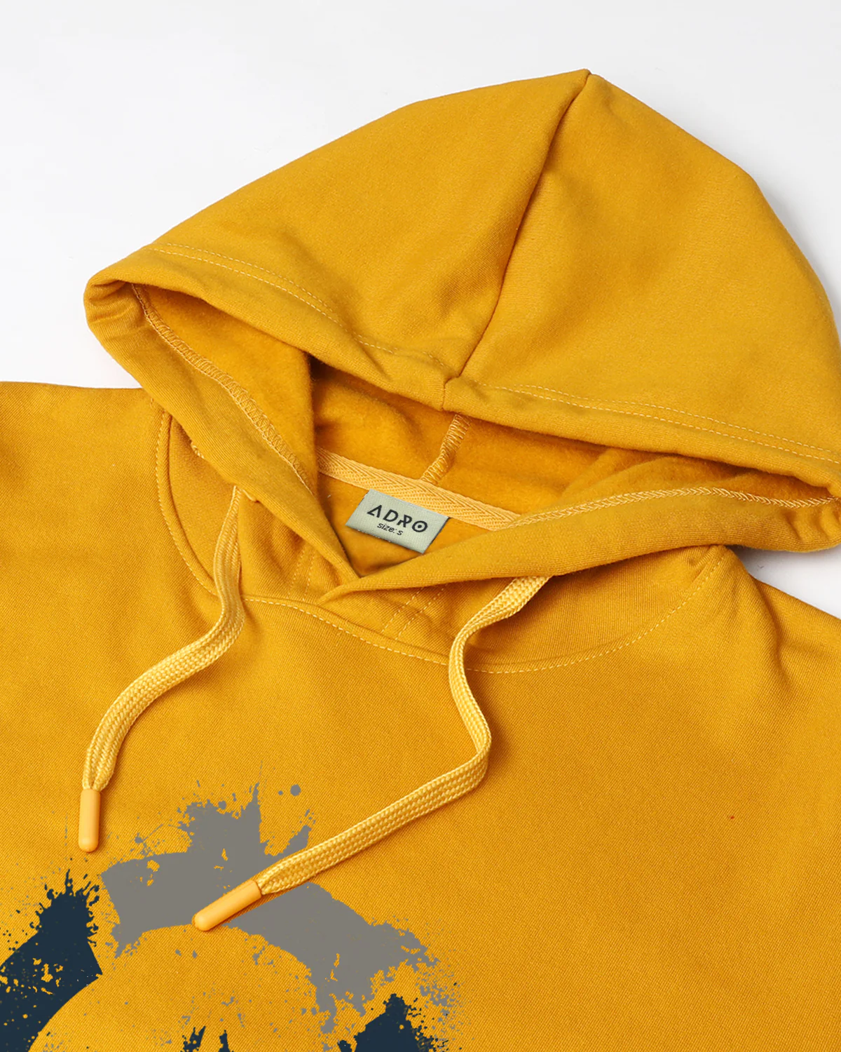 Men Mustard Long Lasting Printed Hoodie - Image 4
