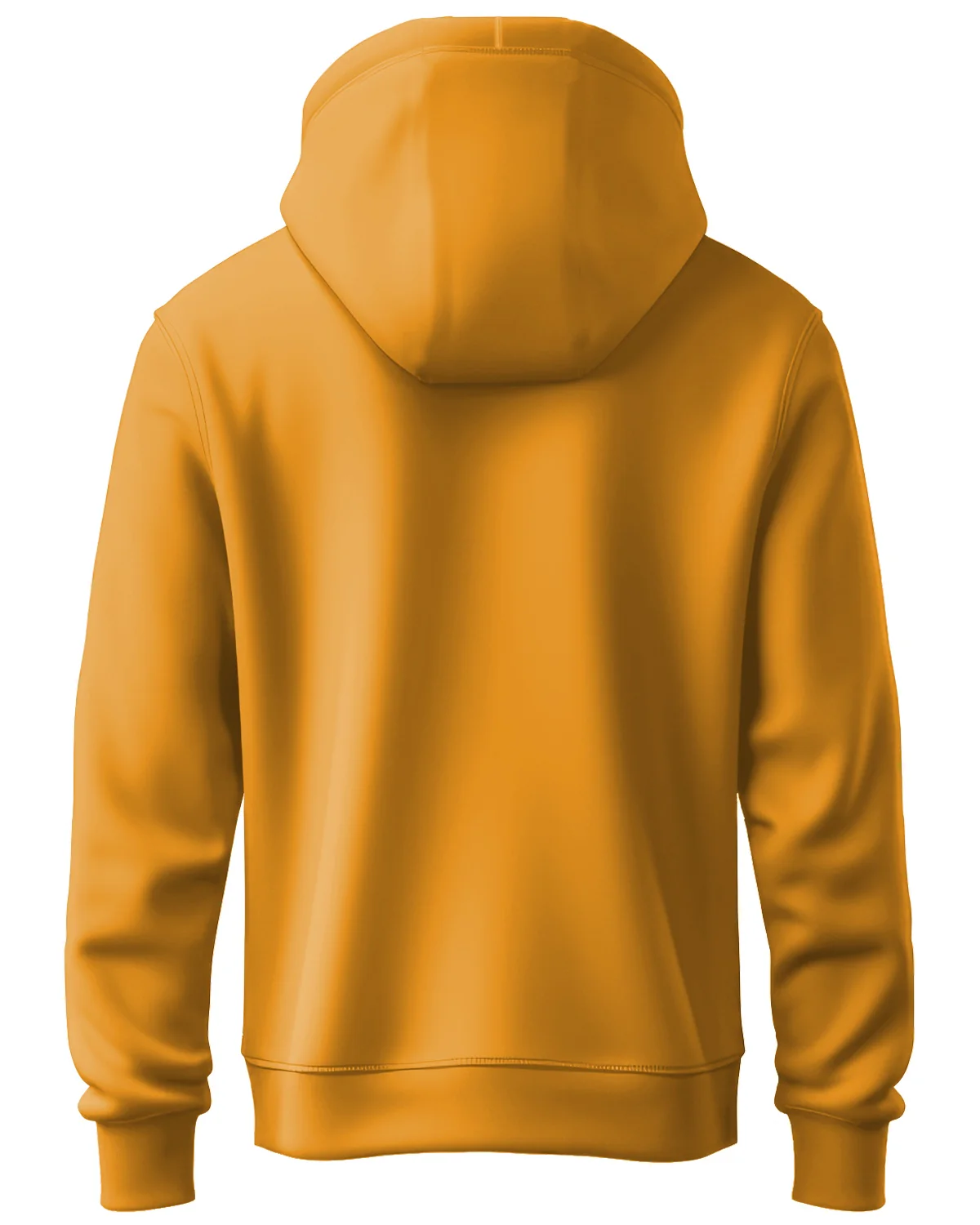 Men Mustard Long Lasting Printed Hoodie - Image 3