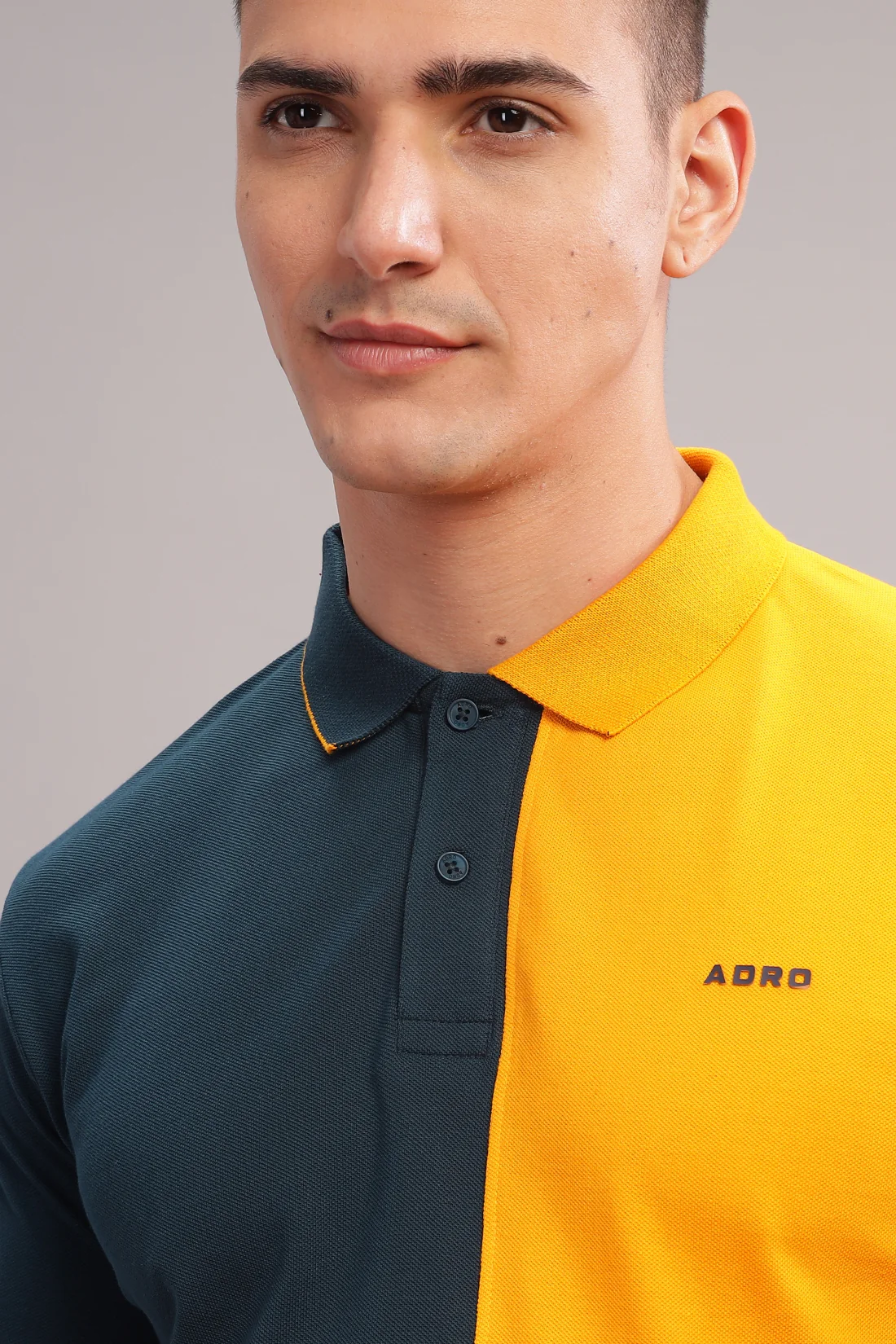 Men Mustard Regular Fit Polo T-Shirt - Image 3