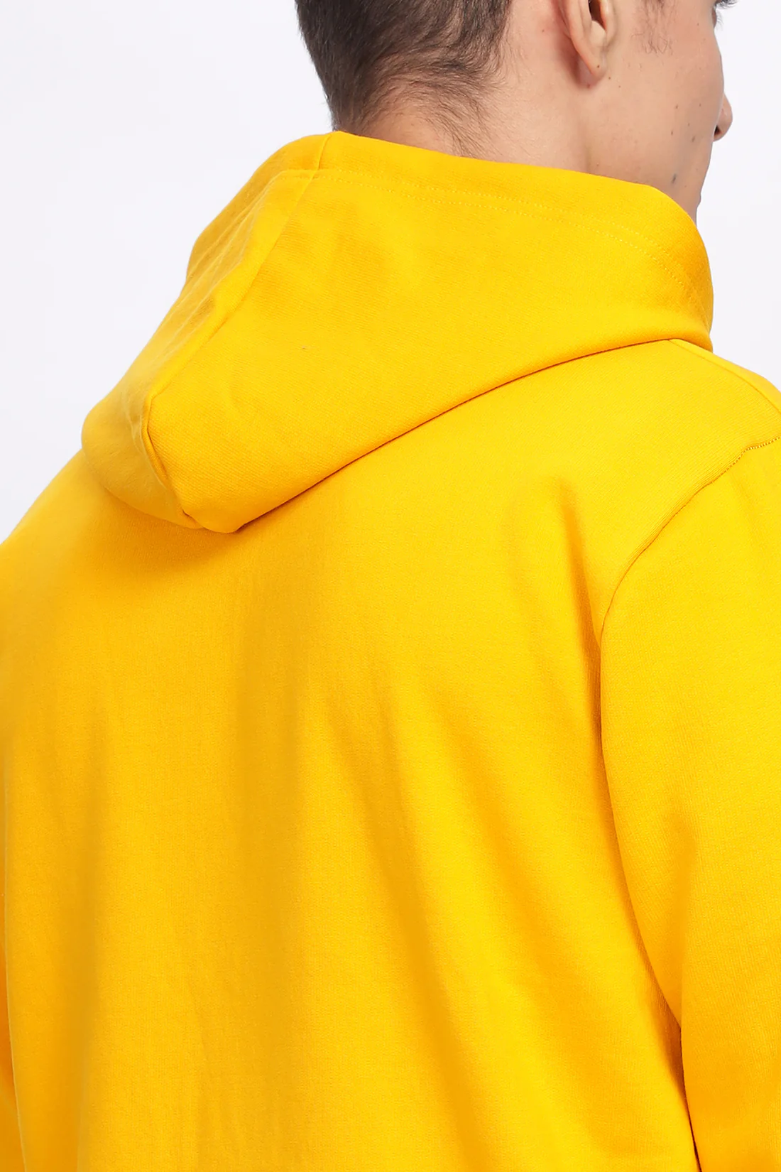 Men Mustard Sweatshirt With Zipper Hoodies - Image 3