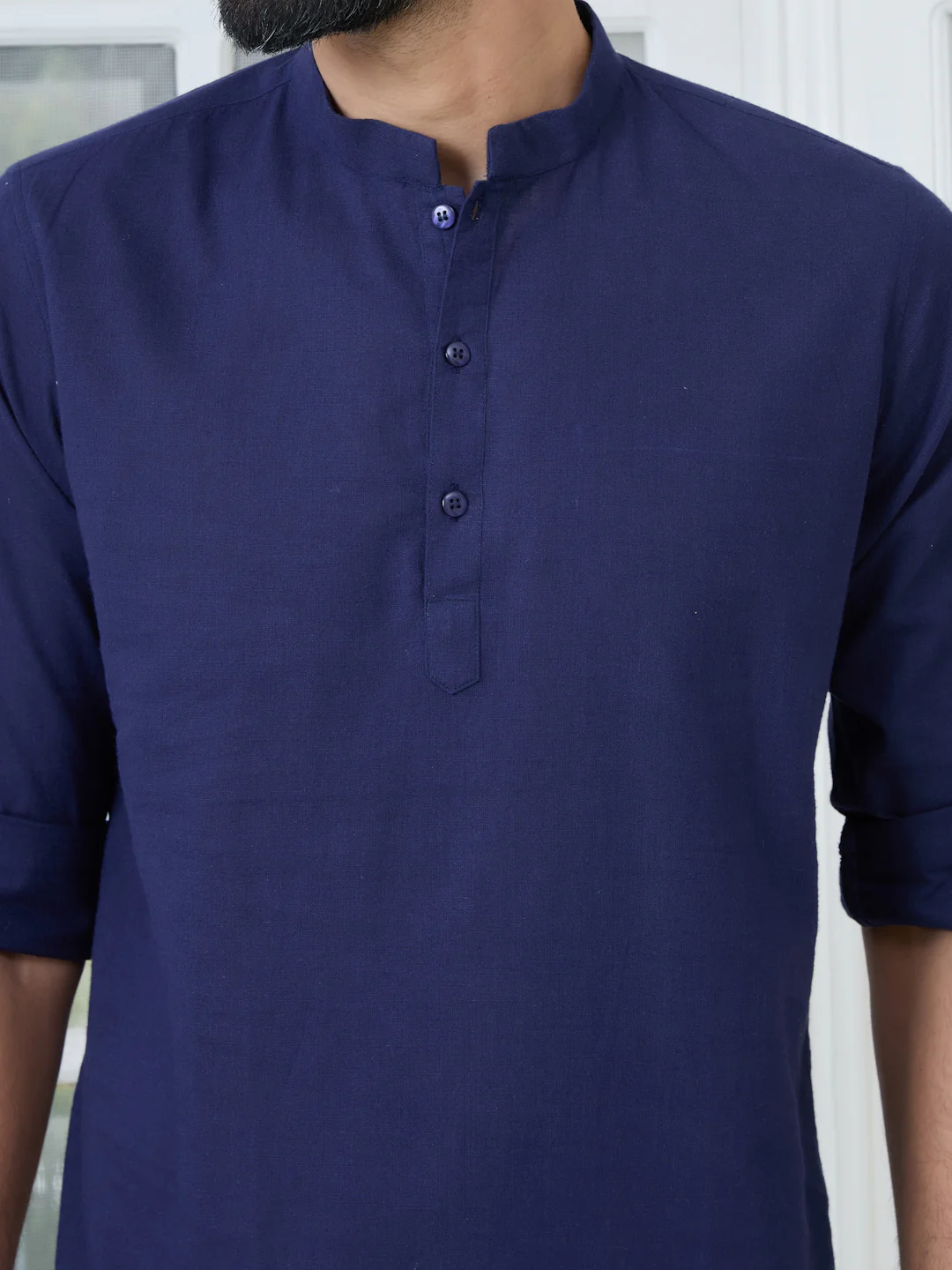 Men Nave Pure cotton Short Kurta - Image 2