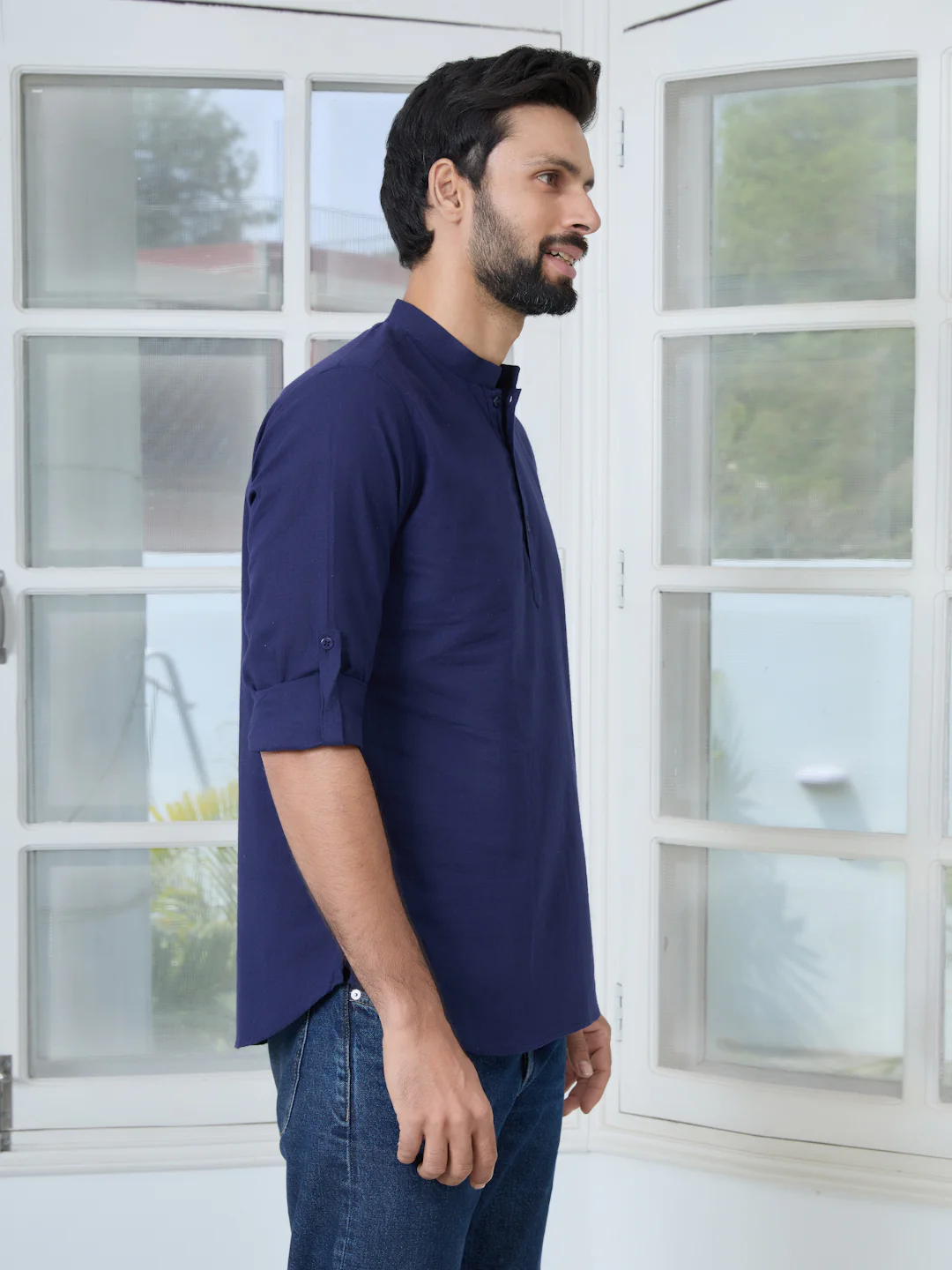 Men Nave Pure cotton Short Kurta - Image 3