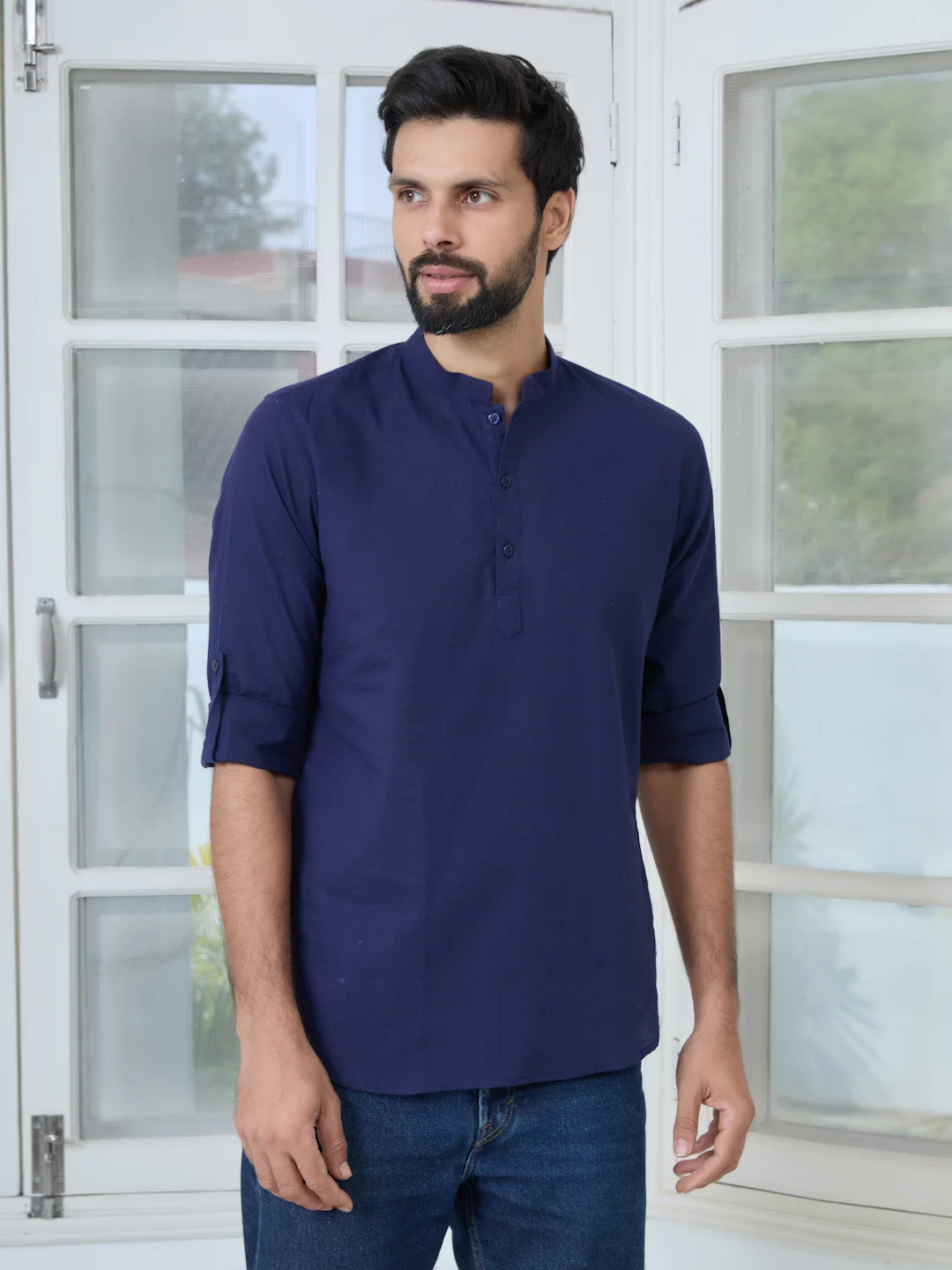Men Nave Pure cotton Short Kurta - Image 6