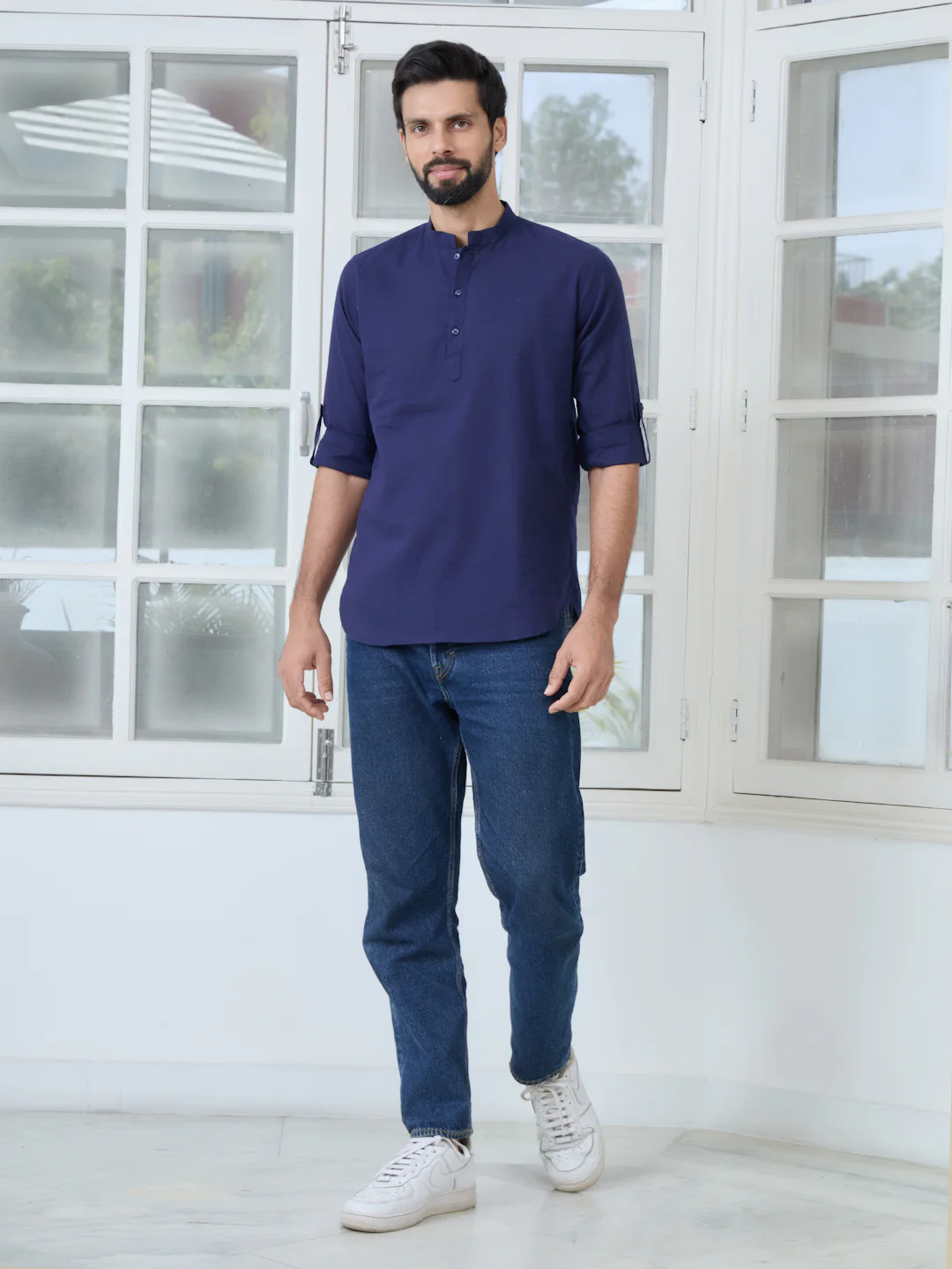 Men Nave Pure cotton Short Kurta - Image 7