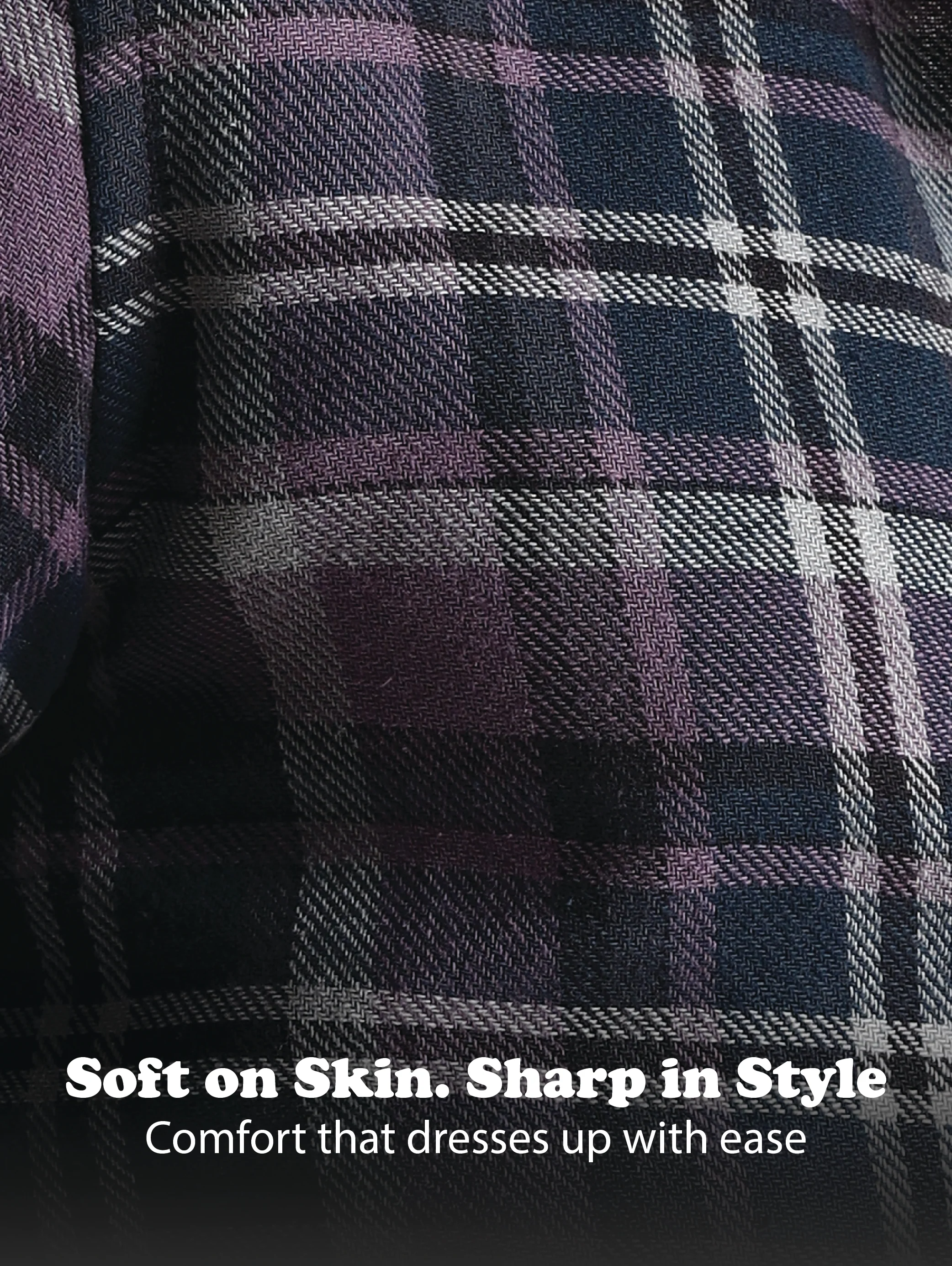 Men Navy Blue Cotton Blend Checked Shirt - Image 12