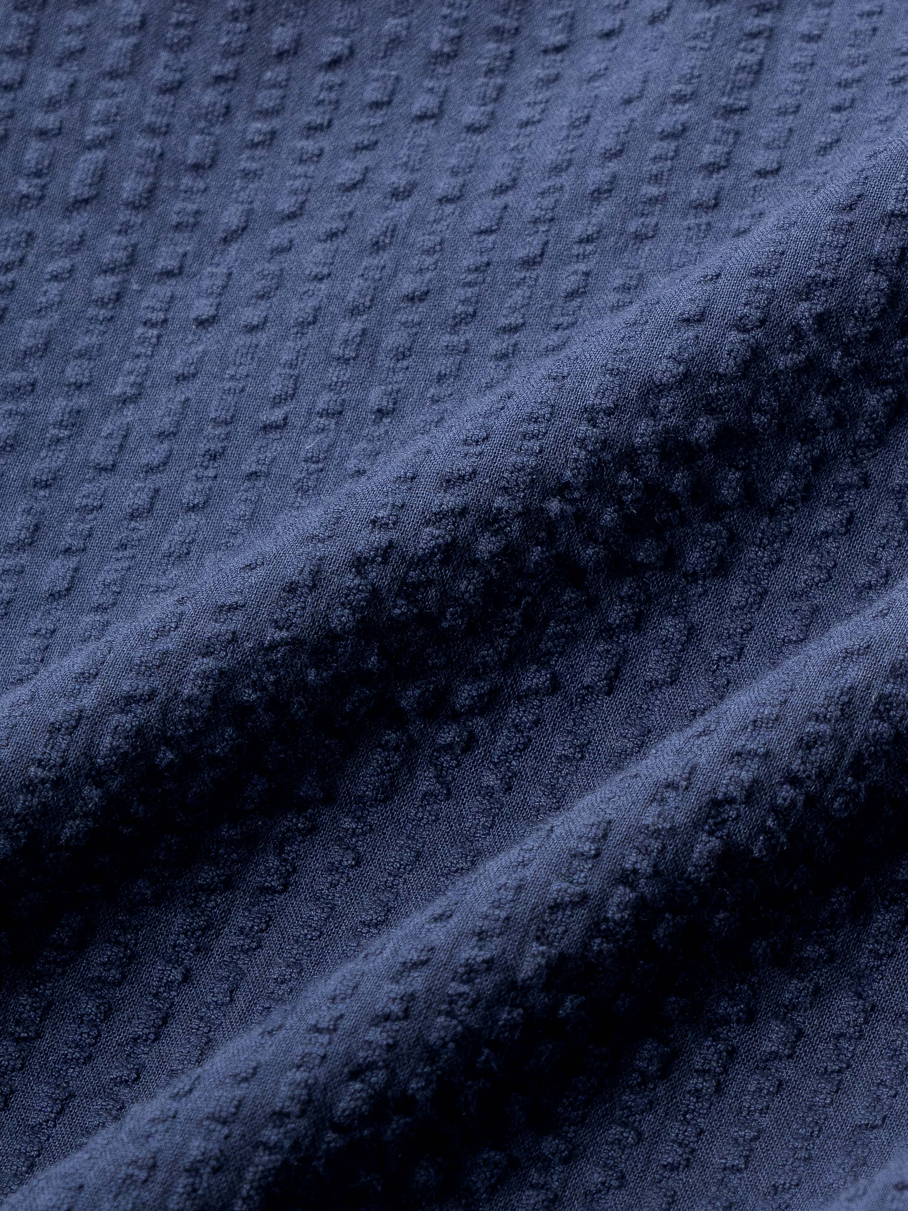 Men Navy Blue Cotton Shirt - Image 5