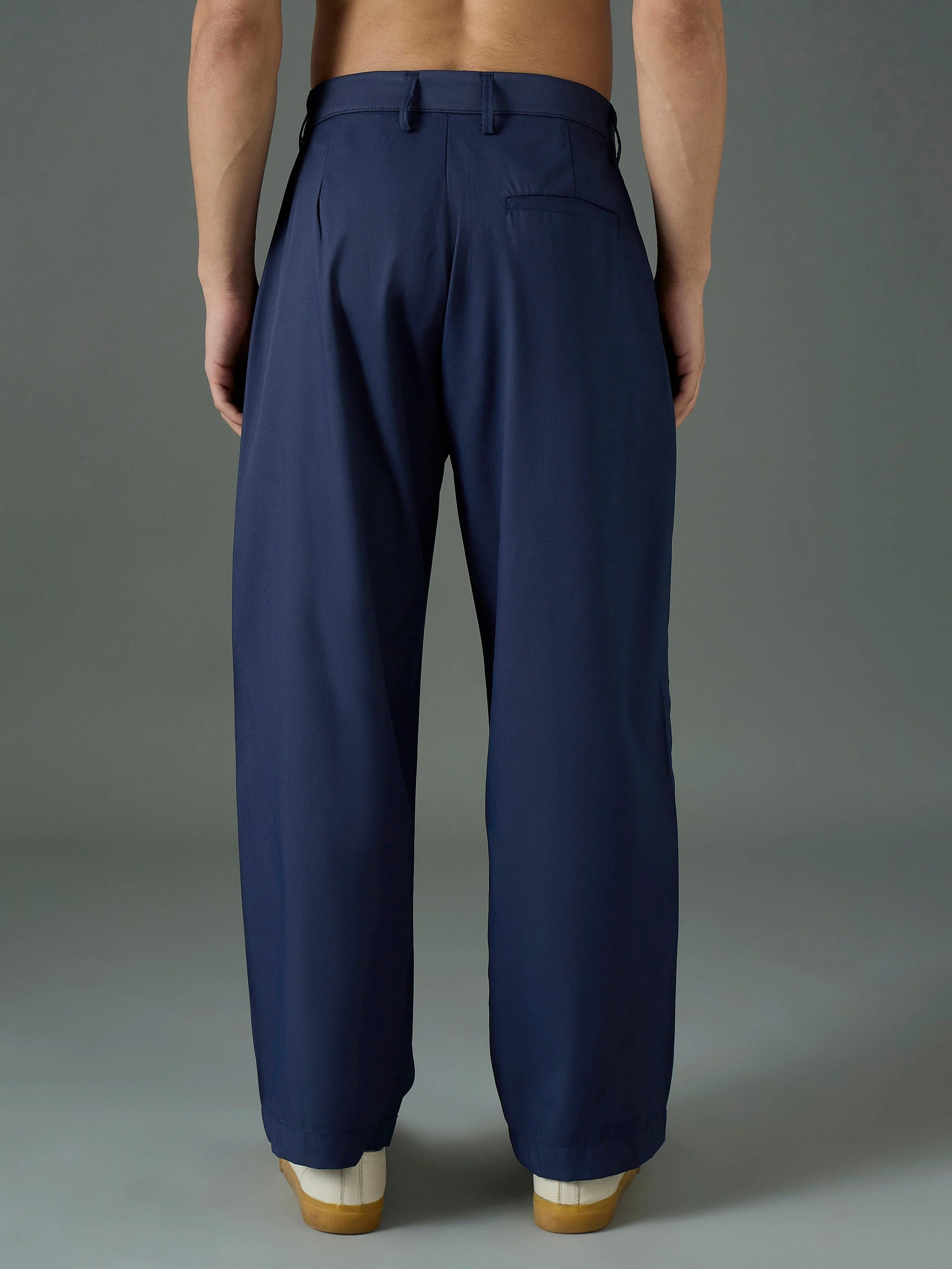 Men Navy Blue Front Dori Relax Fit Korean Trouser - Image 2