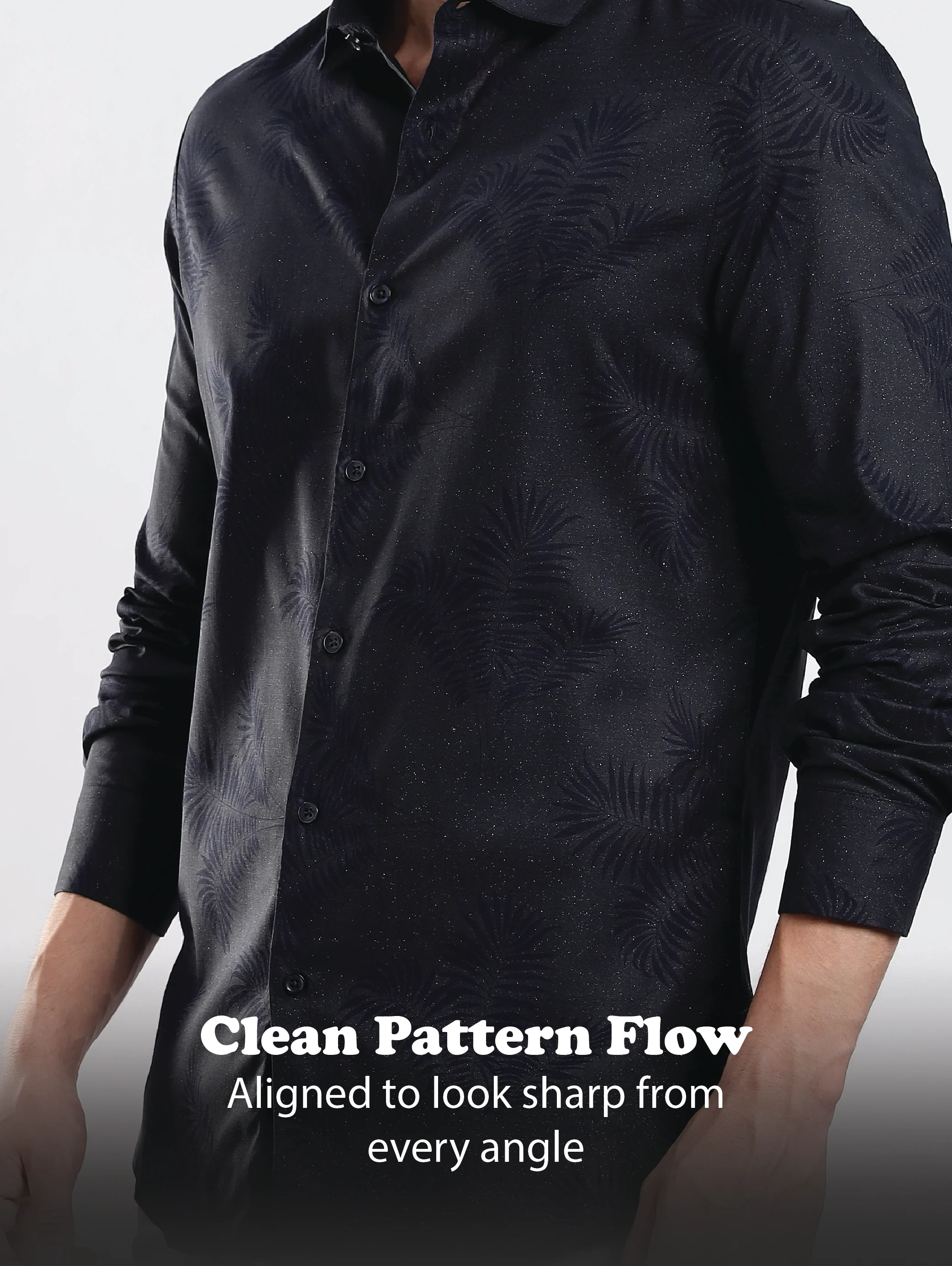 Men Navy Blue Glitter print festive wear - Image 12