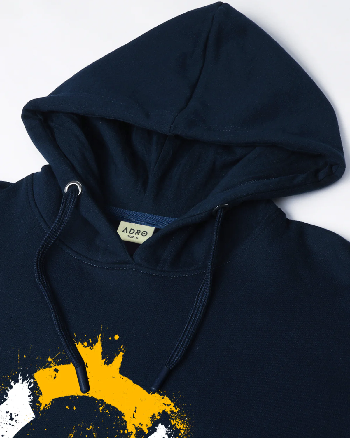 Men Navy Blue Long Lasting Printed Hoodie - Image 4