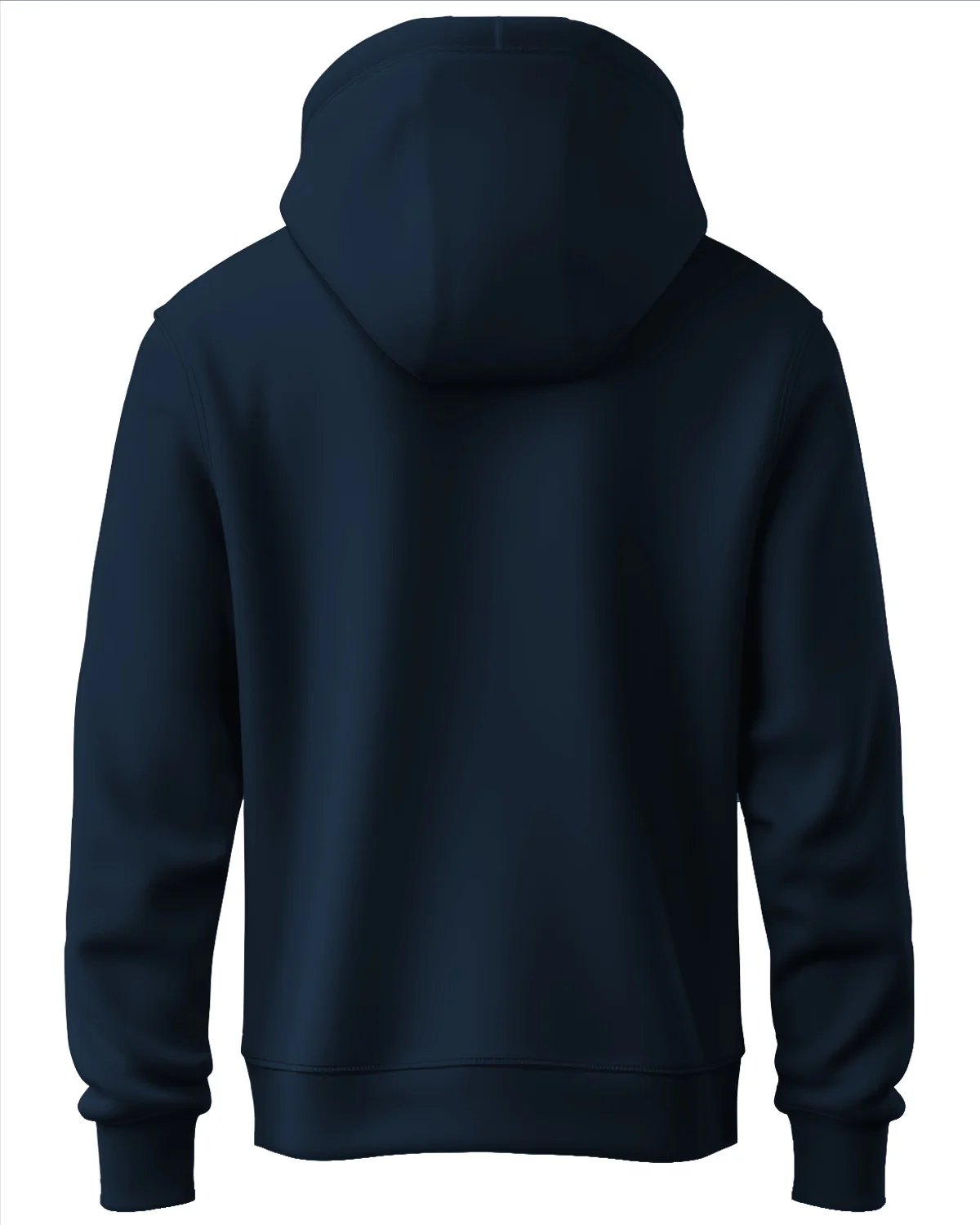 Men Navy Blue Long Lasting Printed Hoodie - Image 3