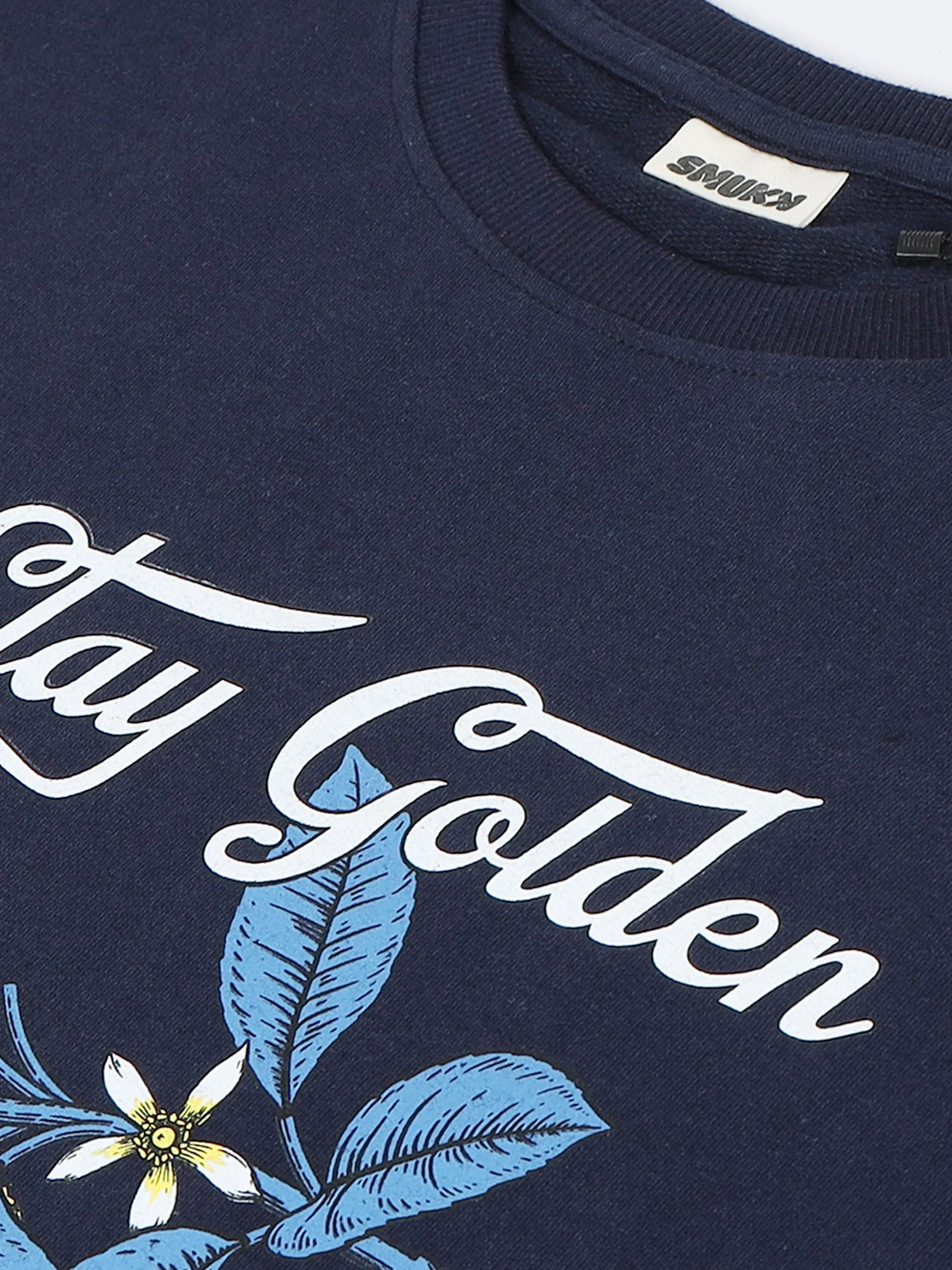 Men Navy Oversized Printed Sweatshirt - Image 7