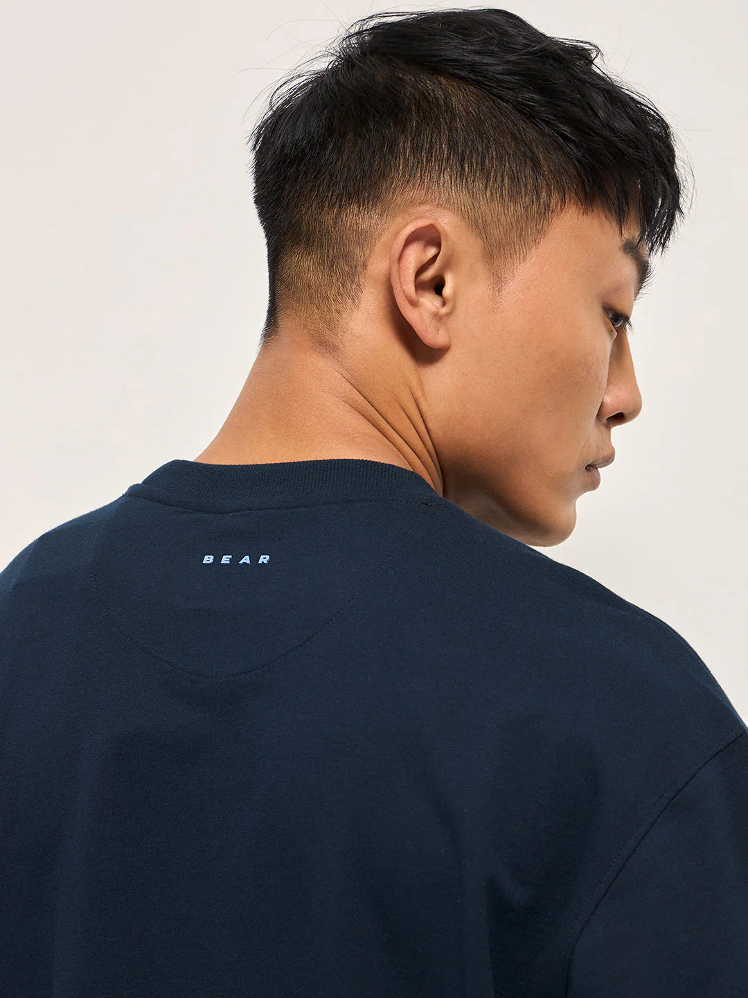 Men Navy Blue Oversized T-Shirt - Image 6