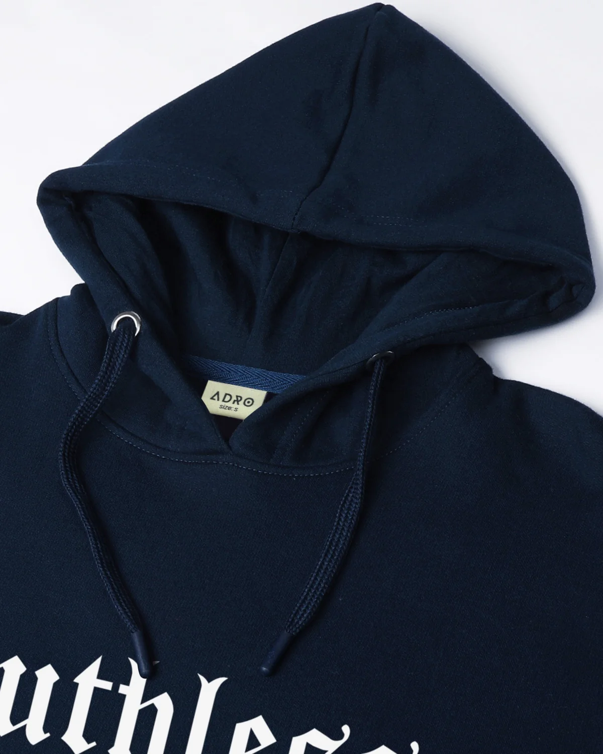 Men Navy Blue Printed Hoodie - Image 5